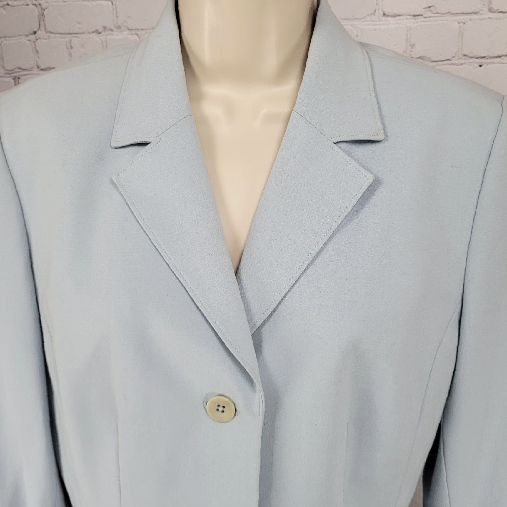 Vintage Caslon Blazer 8 Blue 3 Button Notch Inner Pocket Lined Stretch Jacket Size M / US 6-8 / IT 42-44 - 6 Thumbnail