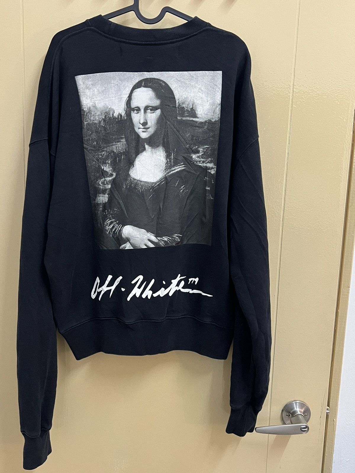 image of Avant Garde x Off White Off-White Virgil Abloh Mona-Lisa Portrait Sweatshirt Xs in Black, Men's