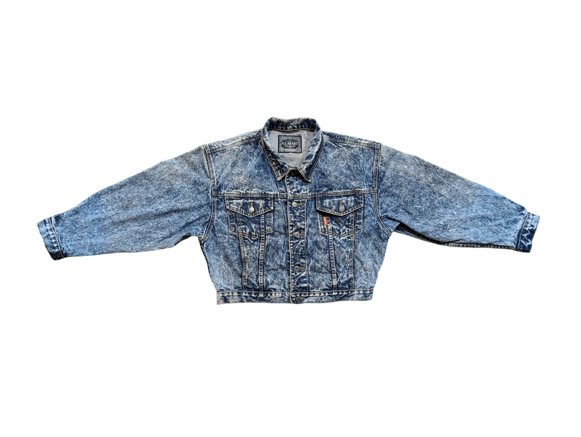 Japanese Brand GL Heart acid wash denim jacket Size M / US 6-8 / IT 42-44 - 2 Thumbnail