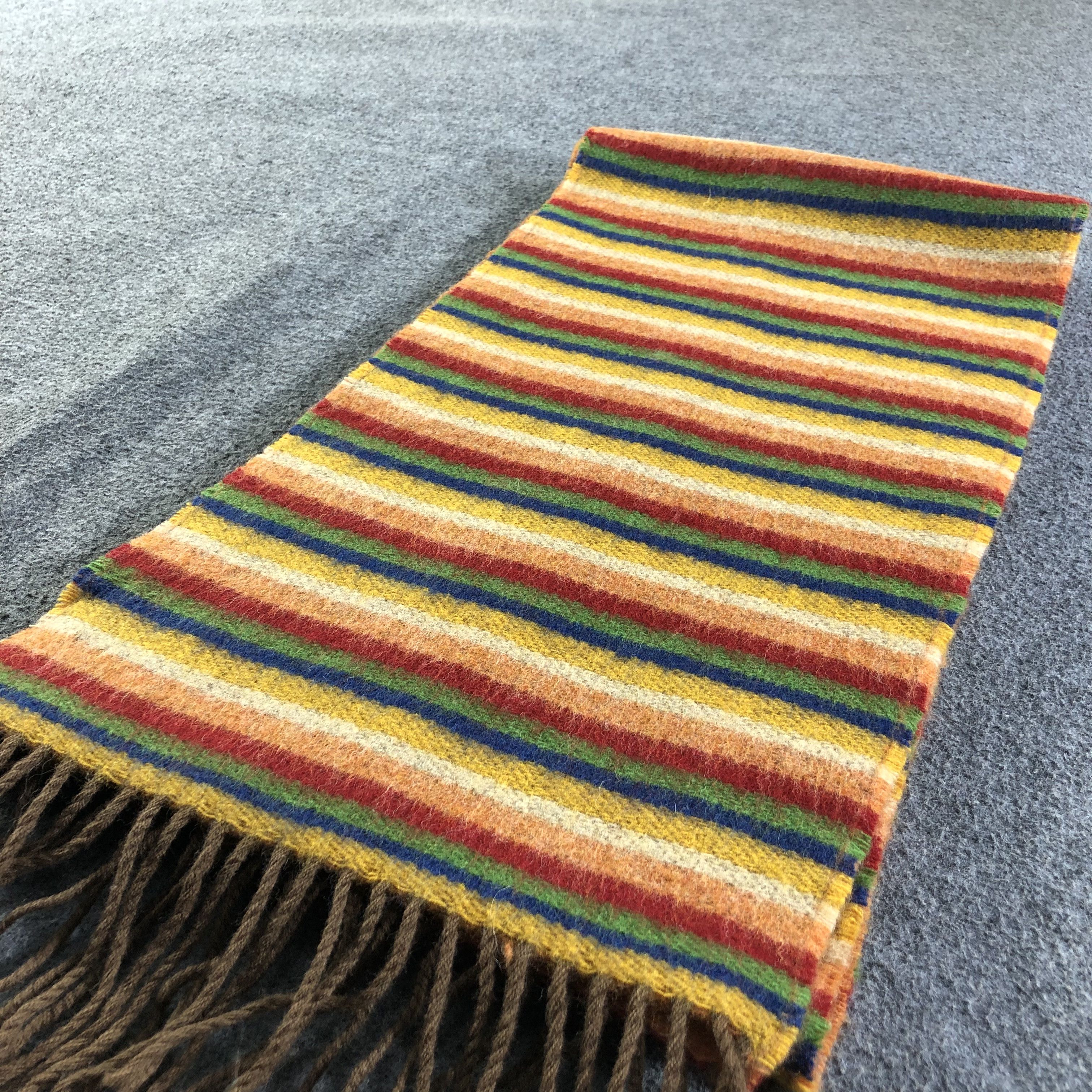 Hypebeast Glen Prince Colorful Striped Wool Scarf Muffler V1994 Size ONE SIZE - 3 Thumbnail