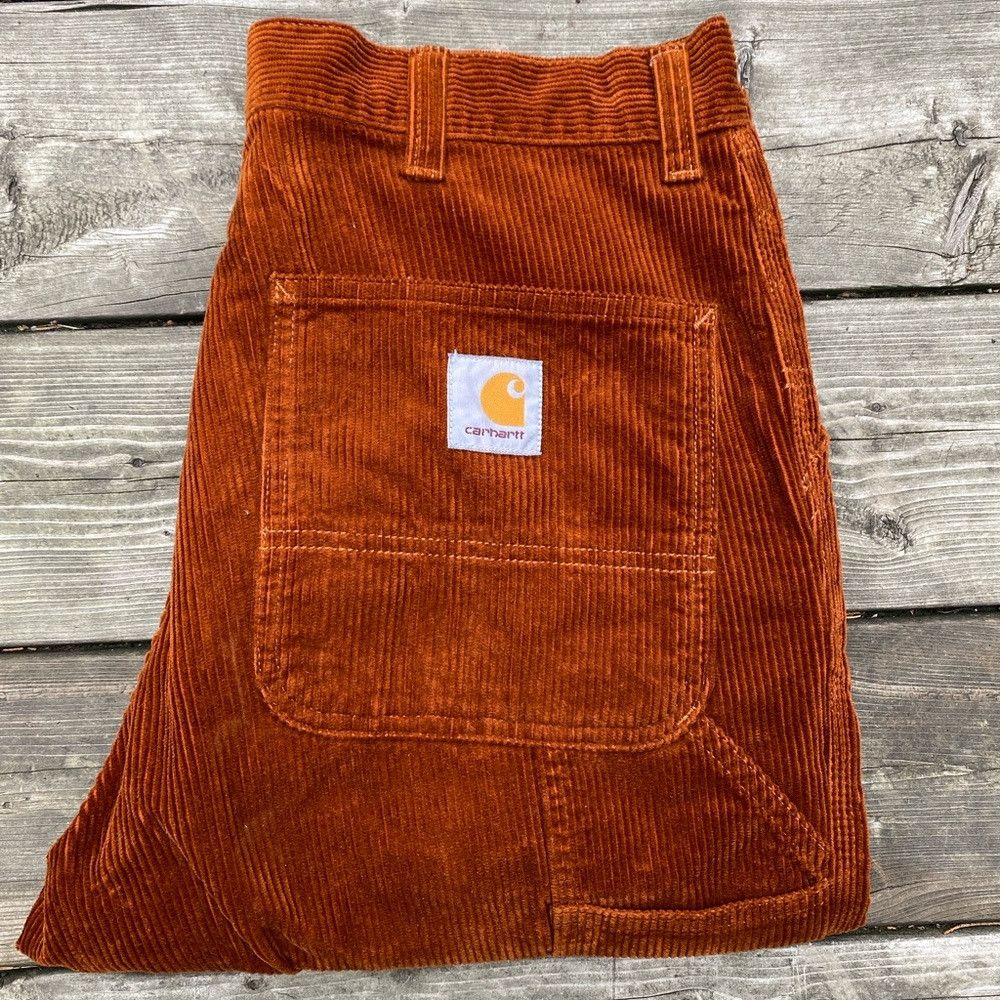 Carhartt Wip RARE Carhartt WIP Single Knee Corduroy Pants - Brandy Orang Size US 32 / EU 48 - 3 Thumbnail
