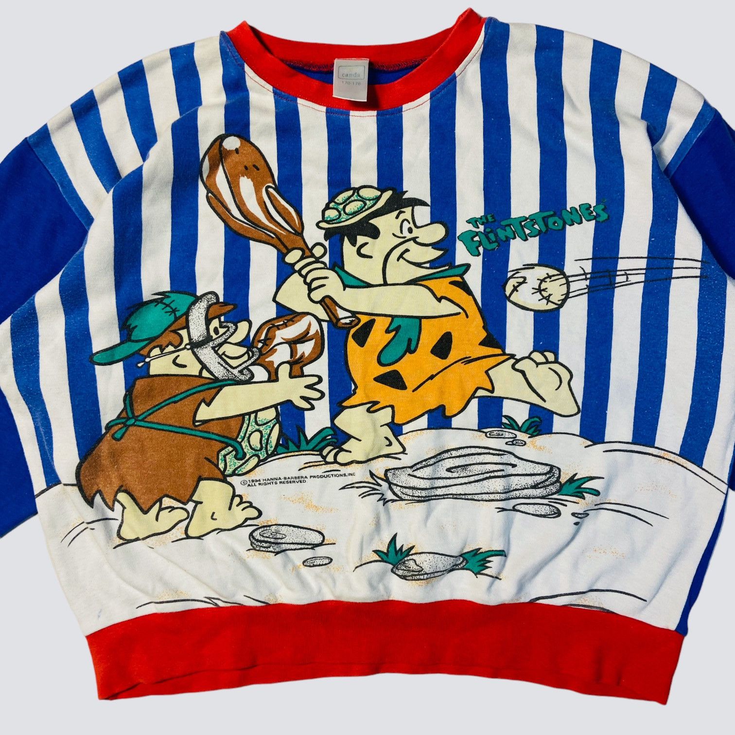 Cartoon Network 1990s FLINTSTONES BOXY FIT VINTAGE RARE LONGSLEEVE - № 1117 Size US S / EU 44-46 / 1 - 3 Thumbnail