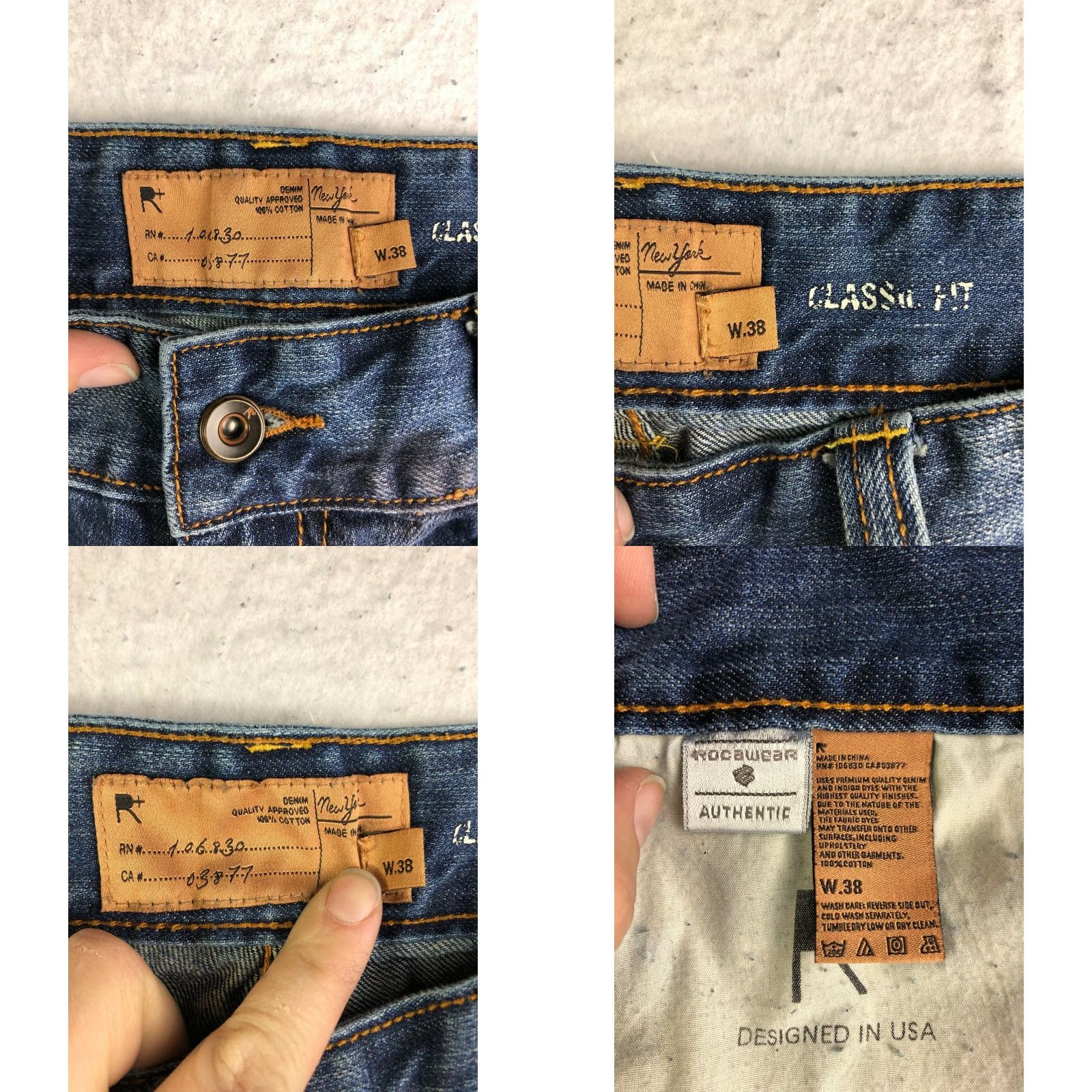 Rocawear Rocawear Mens Size 38 Classic Fit Mid Rise Straight Leg Blue Denim Jeans Size US 38 / EU 54 - 8 Thumbnail