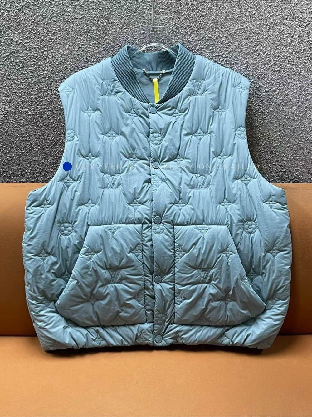 Louis Vuitton Monogram Quilted Vest in Blue Size US XL / EU 56 / 4 - 1 Thumbnail
