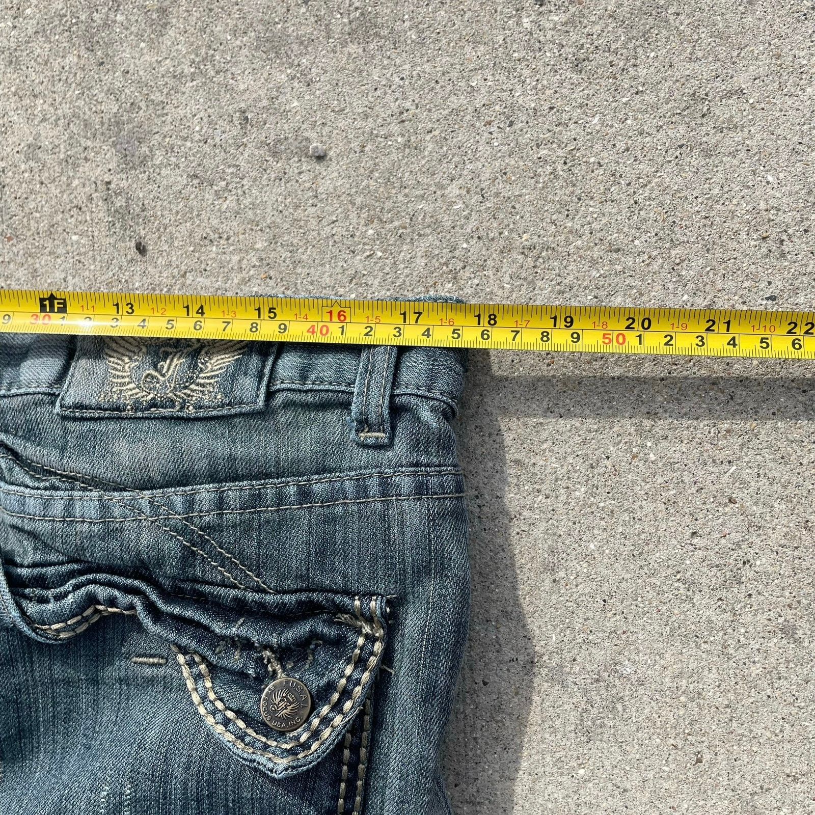Vintage F.U.S.A.I. Jeans 36x31.5 Distressed Denim Y2K Faded Blue Size US 36 / EU 52 - 5 Thumbnail