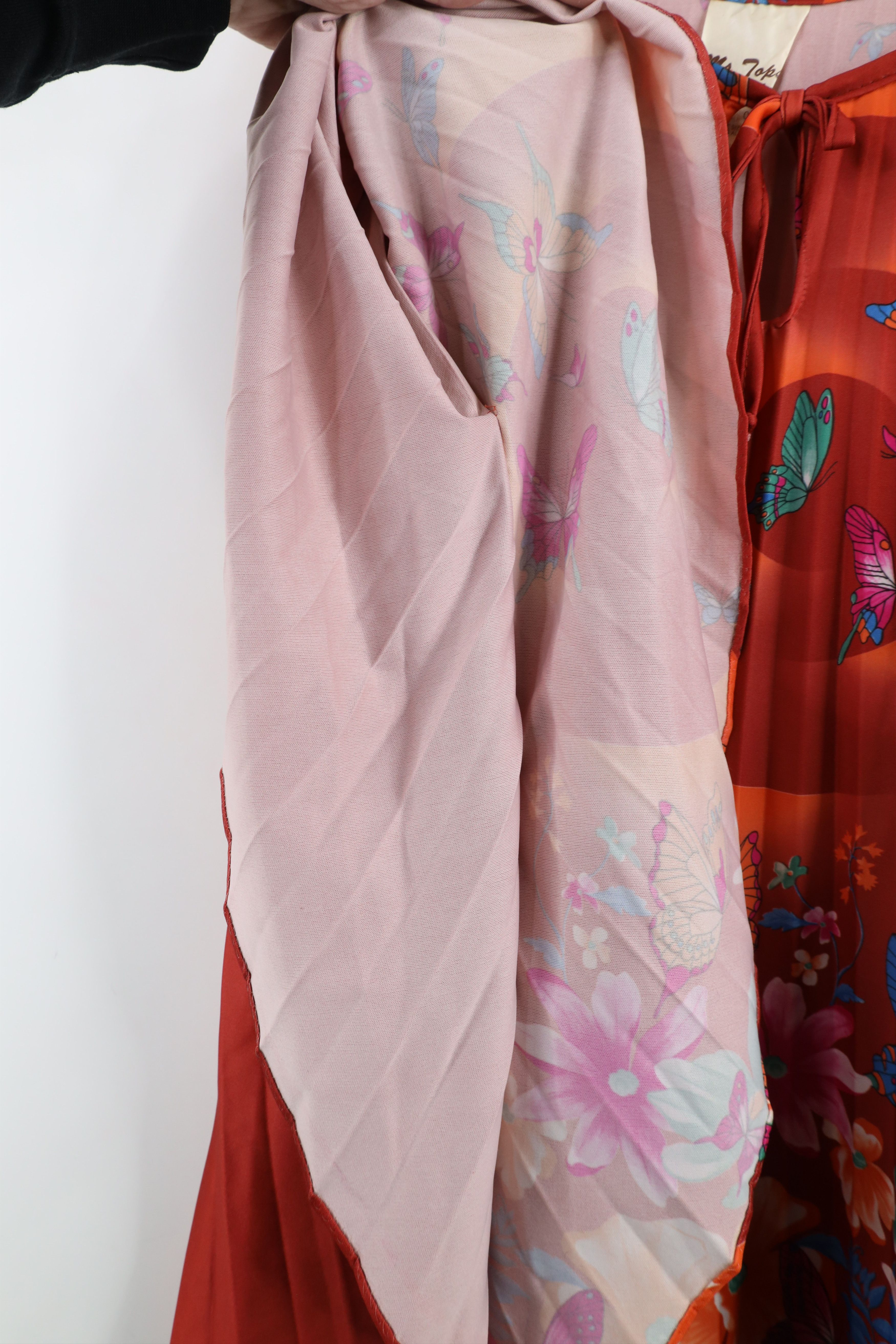 Vintage Vintage 70s Boho Chic Butterfly Flower Cape Shirt USA Size ONE SIZE - 6 Thumbnail