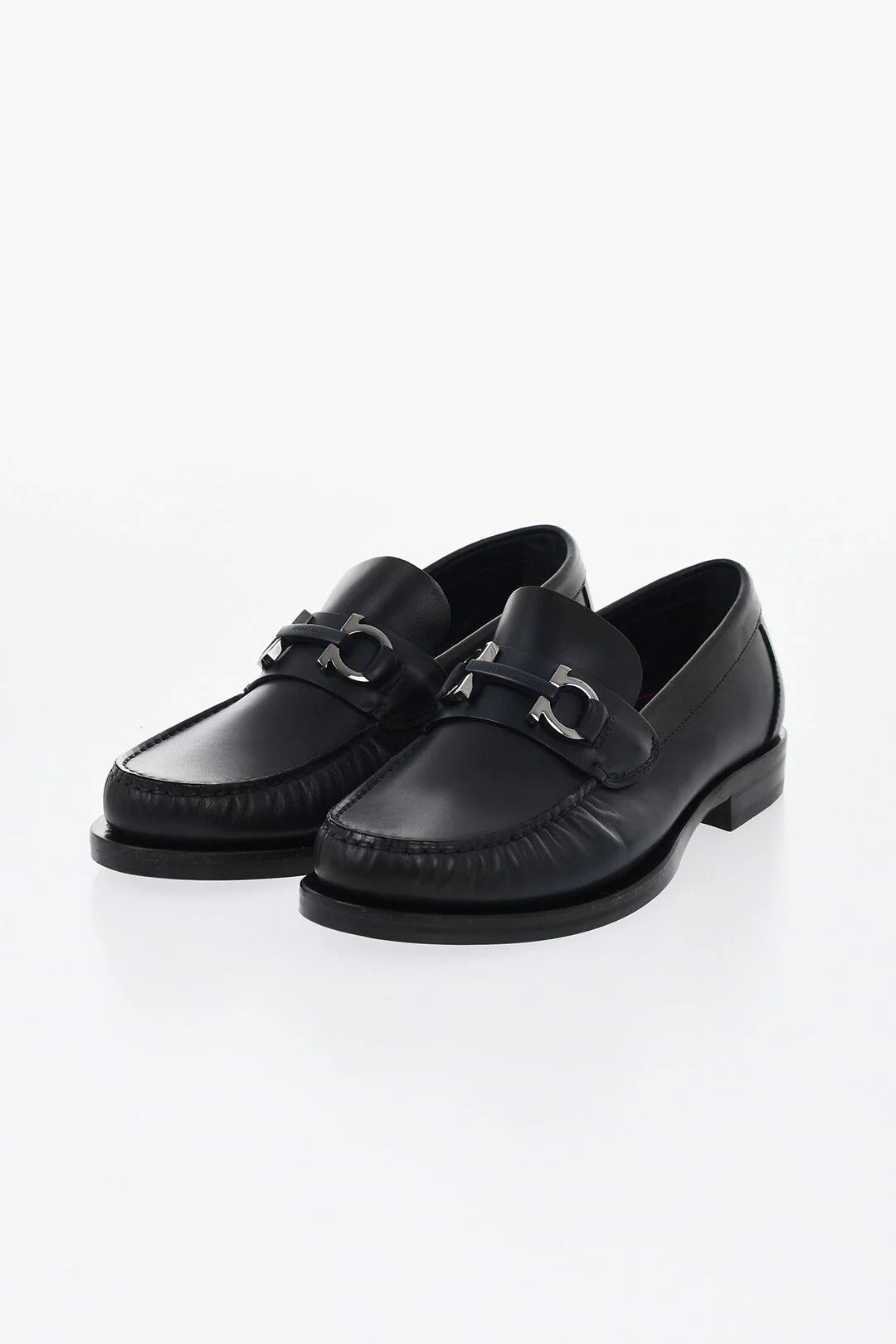 Salvatore Ferragamo og1mm0426 Leather Loafers in Blue Size US 7 / EU 40 - 3 Thumbnail