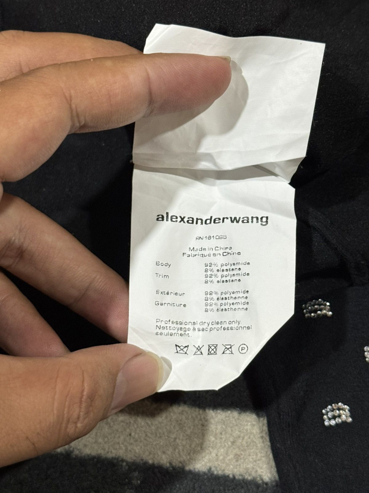 Alexander Wang V-NECK CROPPED CARDIGAN IN CRYSTAL Size S / US 4 / IT 40 - 11 Thumbnail