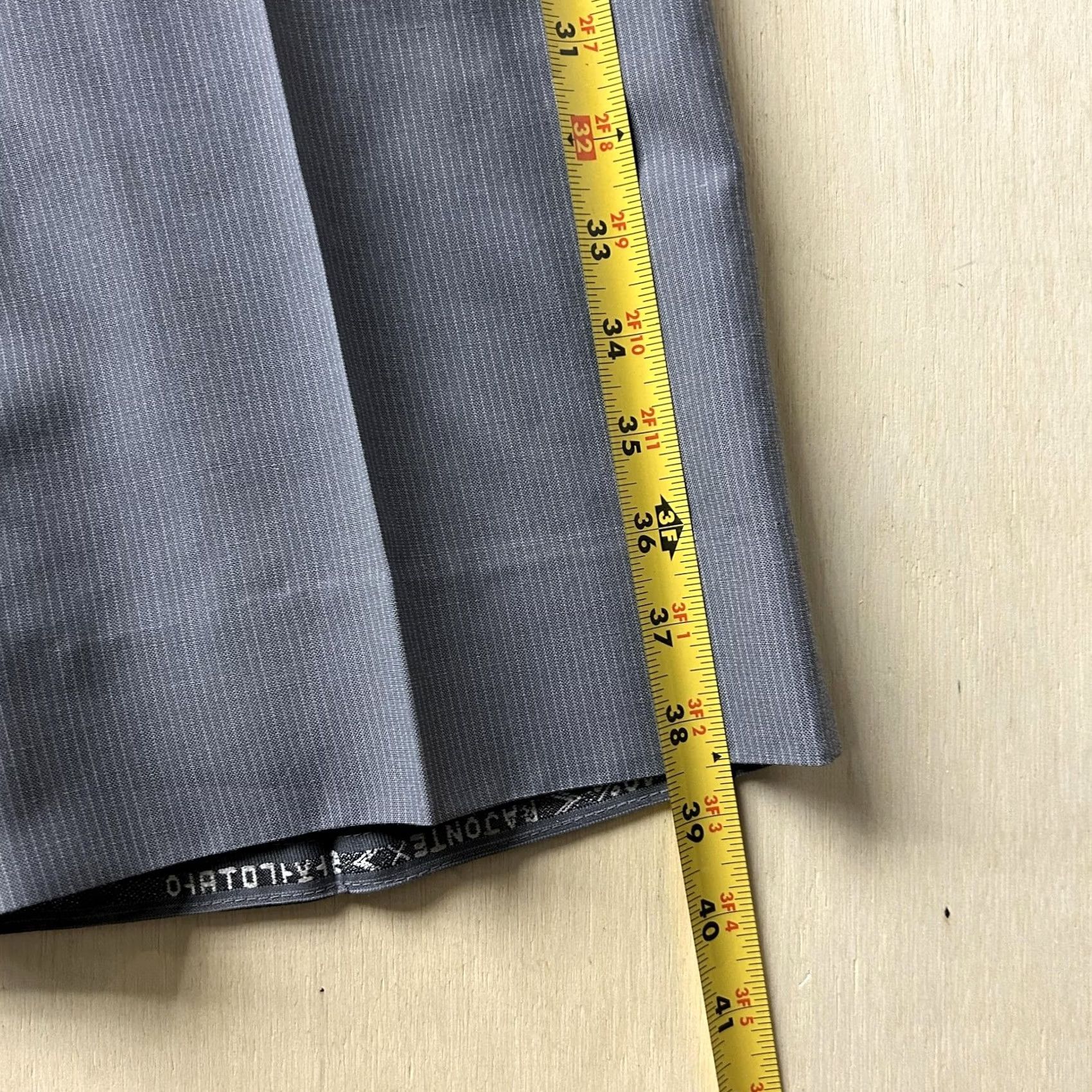 Vintage Vintage Gray Stripe Dress Pants Mens 36x27 Straight Leg Flat Front Workwear Pants Size US 36 / EU 52 - 4 Thumbnail