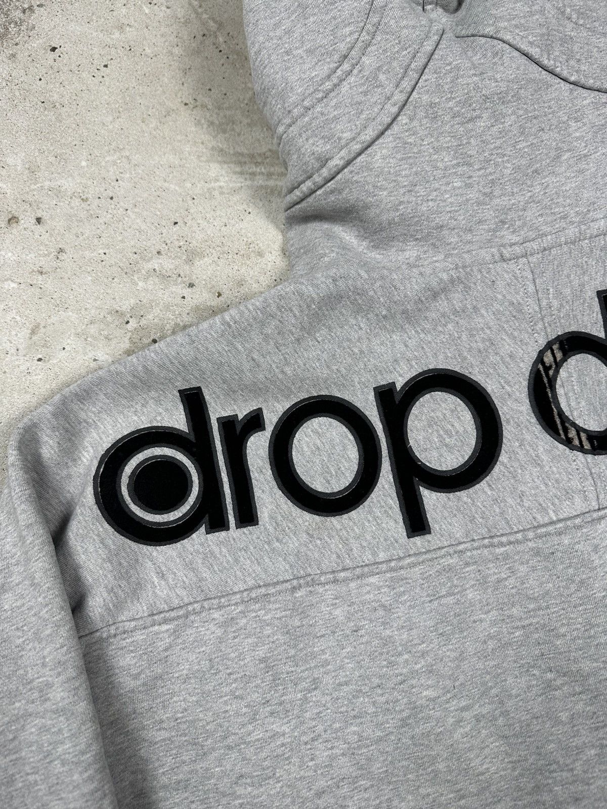Drop Dead × Drop Dead Clothing Vintage Y2K Drop Dead Grey Full Zip Heavyweight Hoodie Size US L / EU 52-54 / 3 - 12 Thumbnail