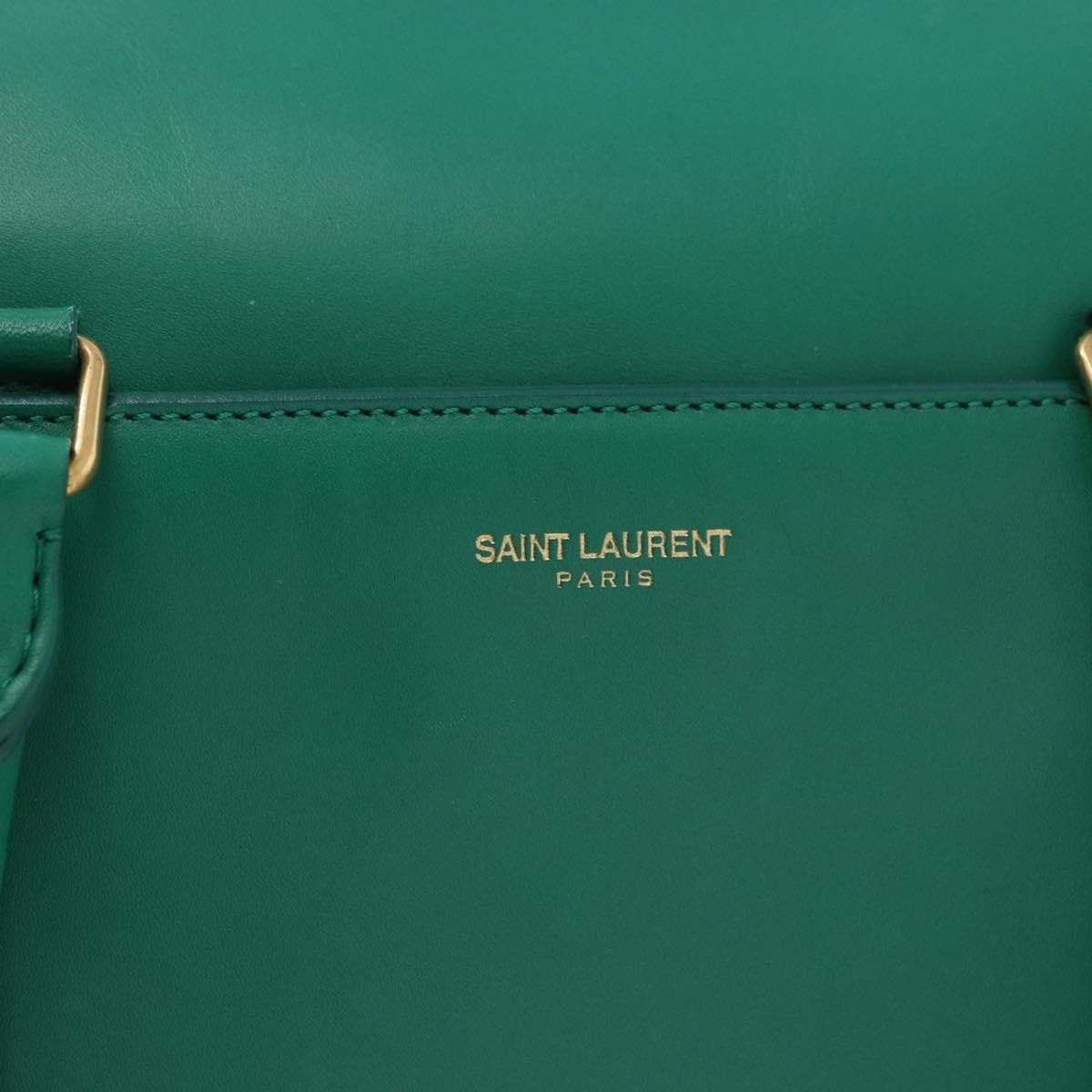 Saint Laurent Paris SAINT LAURENT Classic Duffle Bag Leather 2way Green Gold Size ONE SIZE - 22 Thumbnail