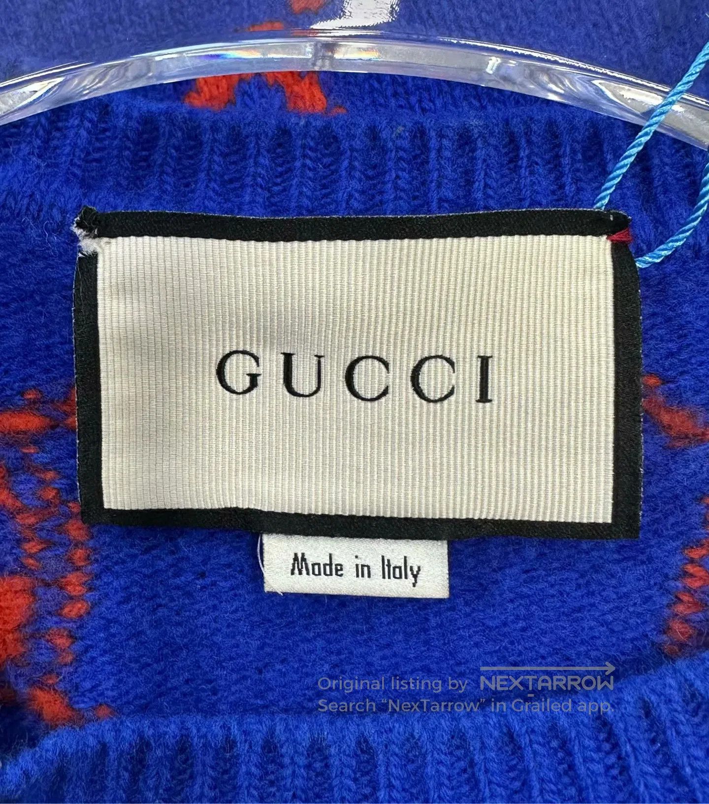 Gucci Guicci Navy Blue Double G Printed Logo Wool Knit Sweater| Size US XS / EU 42 / 0 - 3 Thumbnail