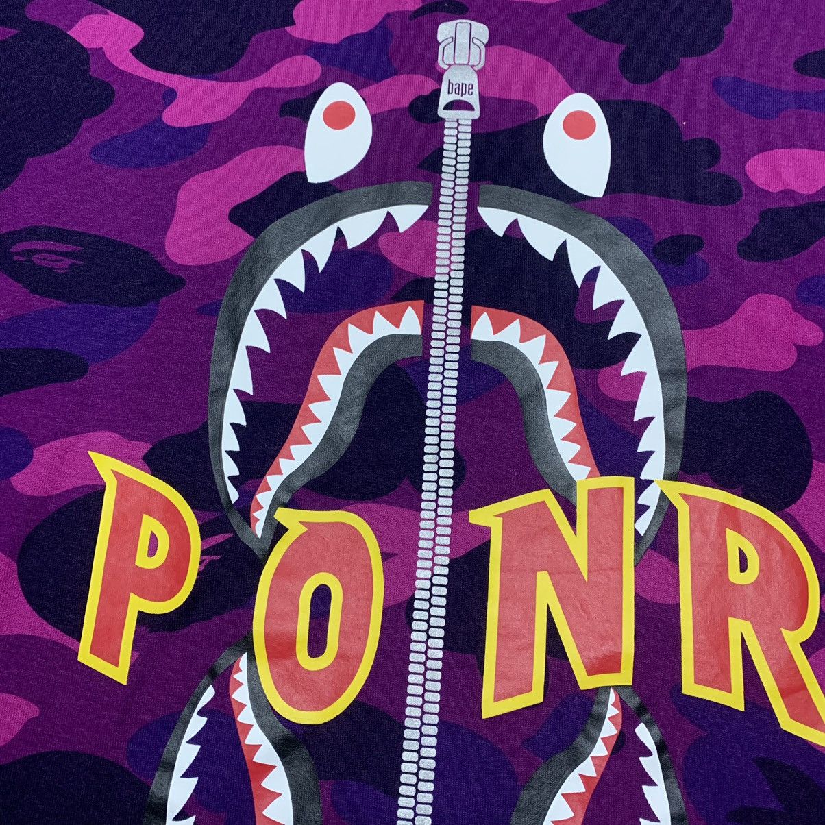 Bape Bape Medium Shark Purple Camo Long Sleeve Tee A Bathing Ape Size US M / EU 48-50 / 2 - 3 Thumbnail