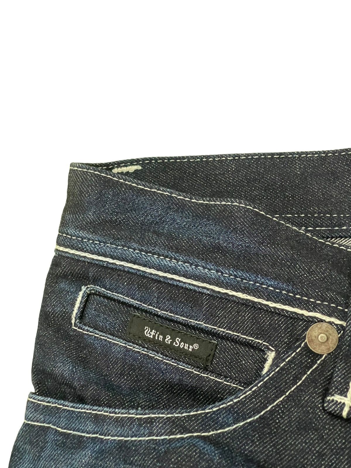 Japanese Brand Flare Jeans Ufin & Sons Japan Faded Boot Cut 8🟦7 Size US 31 - 9 Thumbnail