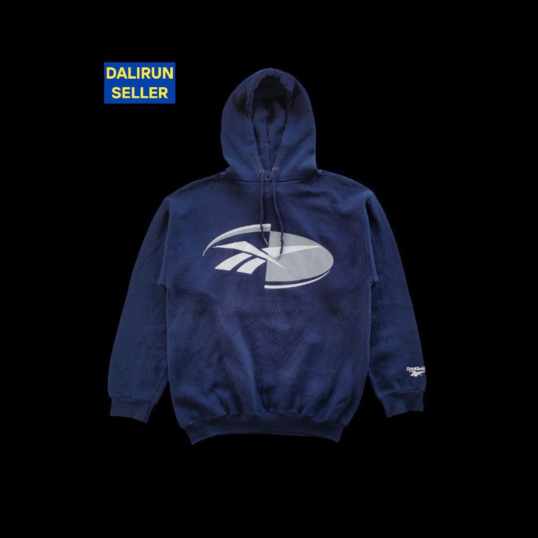 Reebok 90s Vintage Reebok Logo Hoodies Size US L / EU 52-54 / 3 - 10 Thumbnail