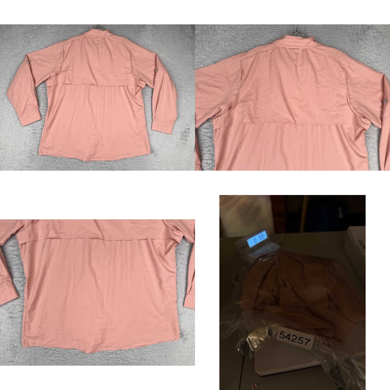 Pinko Shirt Women Extra Large Pink Button Up Vented Fish Angler Long Sleeve Pockets Size XL / US 12-14 / IT 48-50 - 9 Thumbnail