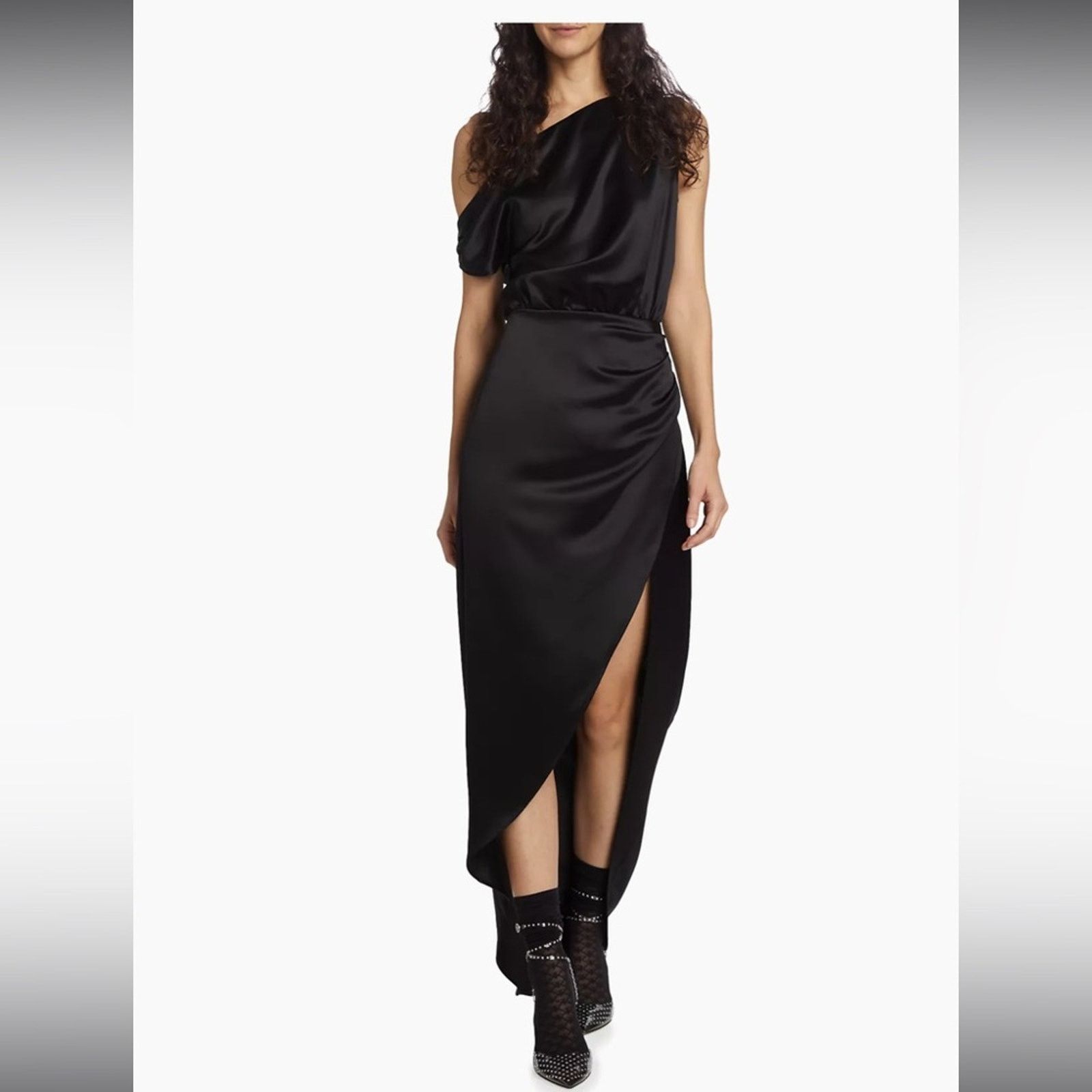 REVOLVE Nonchalant Label Dinah Draped Dress Black S Size S / US 4 / IT 40 - 3 Thumbnail