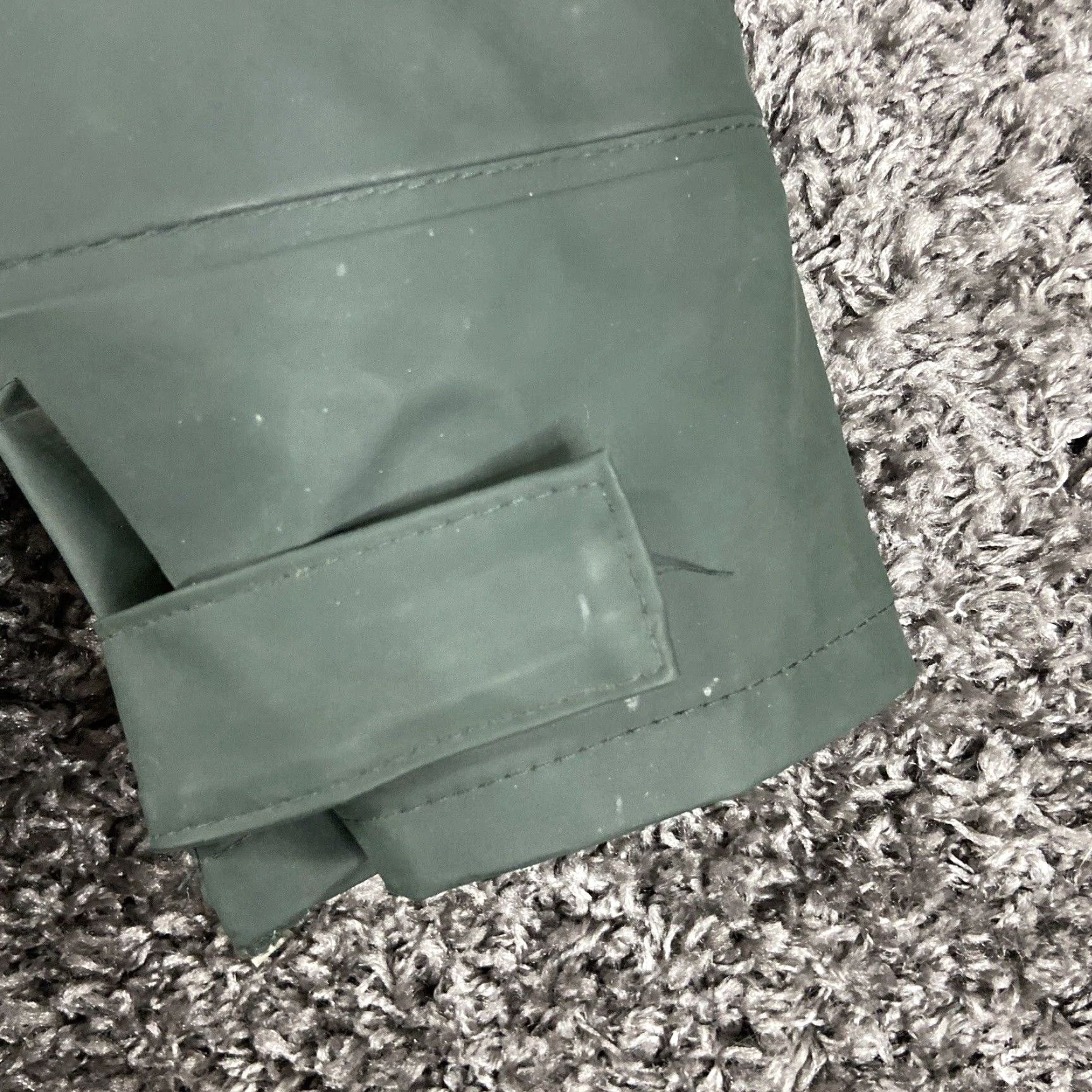 Vintage Storm Hide Windbreaker Jacket Men’s Large Green Polyvinyl Raincoat Zip Hood Size US L / EU 52-54 / 3 - 2 Thumbnail