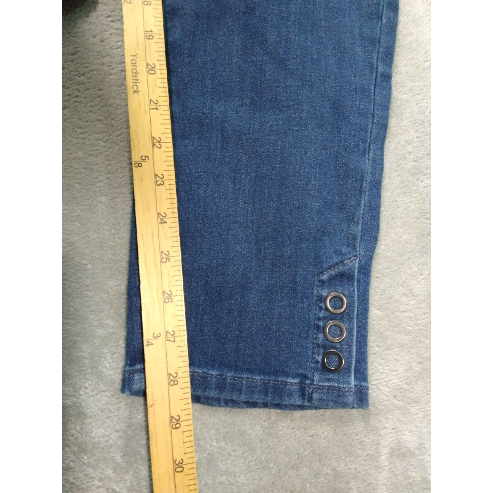J. Jill J Jill Jeans Womens 12 Blue Denim Authentic Fit Slim Ankle Stretch Mid Rise Size 34" / US 12 / IT 48 - 5 Thumbnail