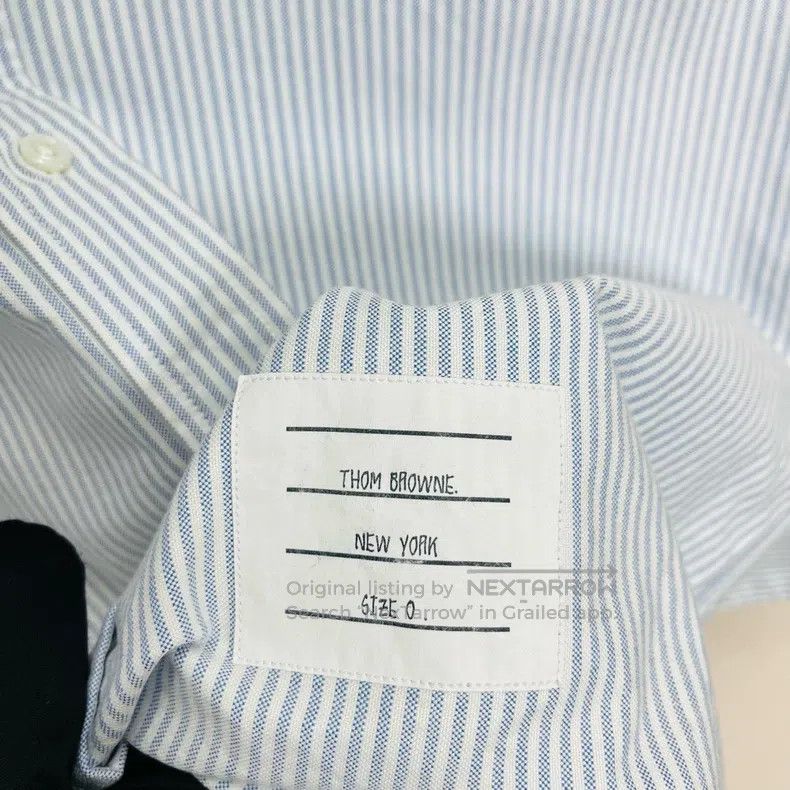 Thom Browne Thom Browne Blue Striped Shirt Size US XS / EU 42 / 0 - 6 Thumbnail