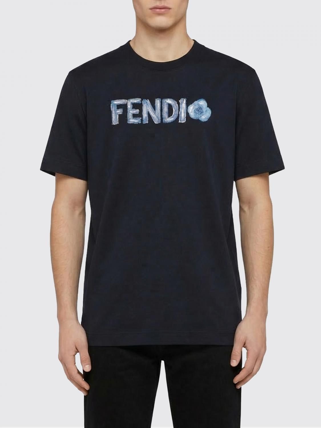 Fendi Fendi T-Shirt Men Navy Size US M / EU 48-50 / 2 - 1 Thumbnail