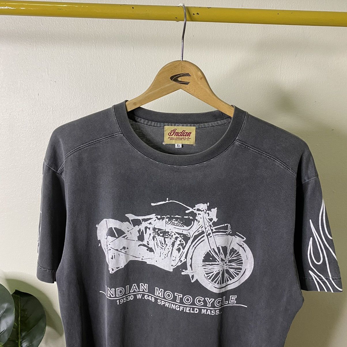 Harley Davidson × Indian Motorcycle × West Coast Choppers Vintage Y2K Indian Motocyle Flaming Sleeve Biker Tee Size US M / EU 48-50 / 2 - 2 Thumbnail
