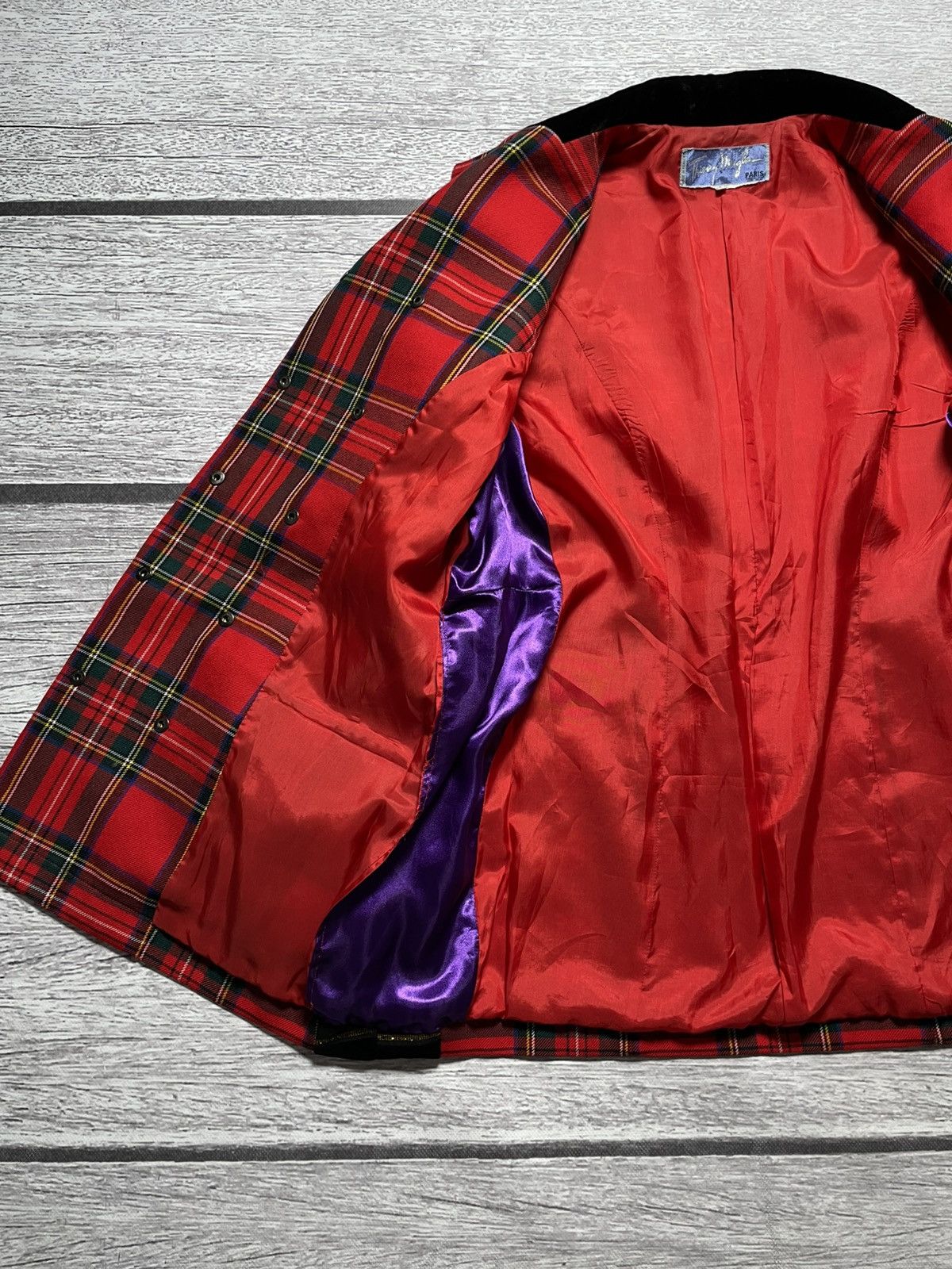 Thierry Mugler Thierry Mugler Tartan Vintage 90s Archive Jacket Size M / US 6-8 / IT 42-44 - 6 Thumbnail