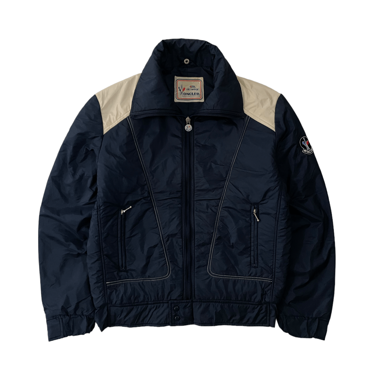 image of Vintage Moncler Ski Wear Puffer Jacket in Navy, Men's (Size Medium)