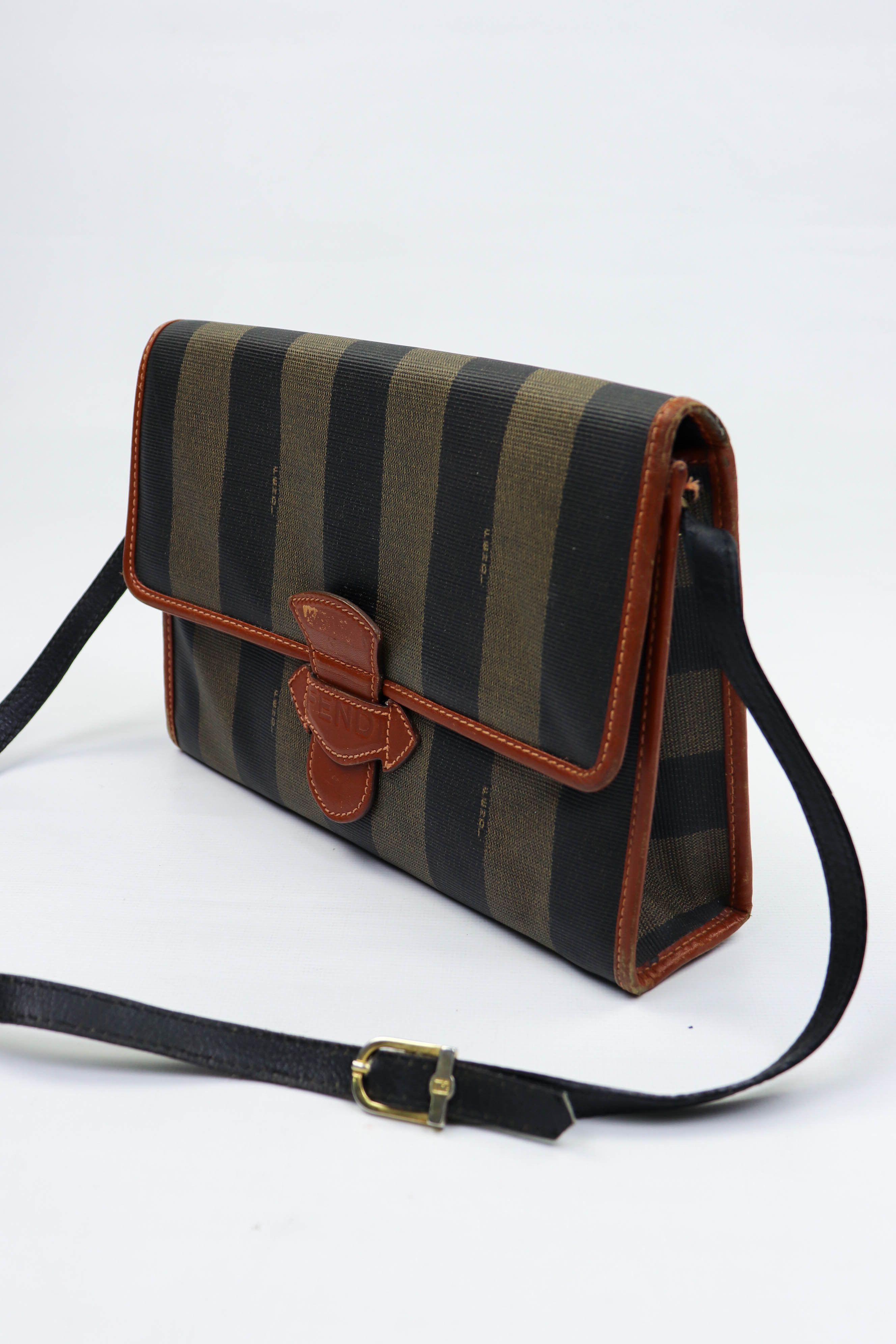 Fendi FENDI Vintage 80s 90s Striped Shoulder/Crossbody Bag Size ONE SIZE - 5 Thumbnail