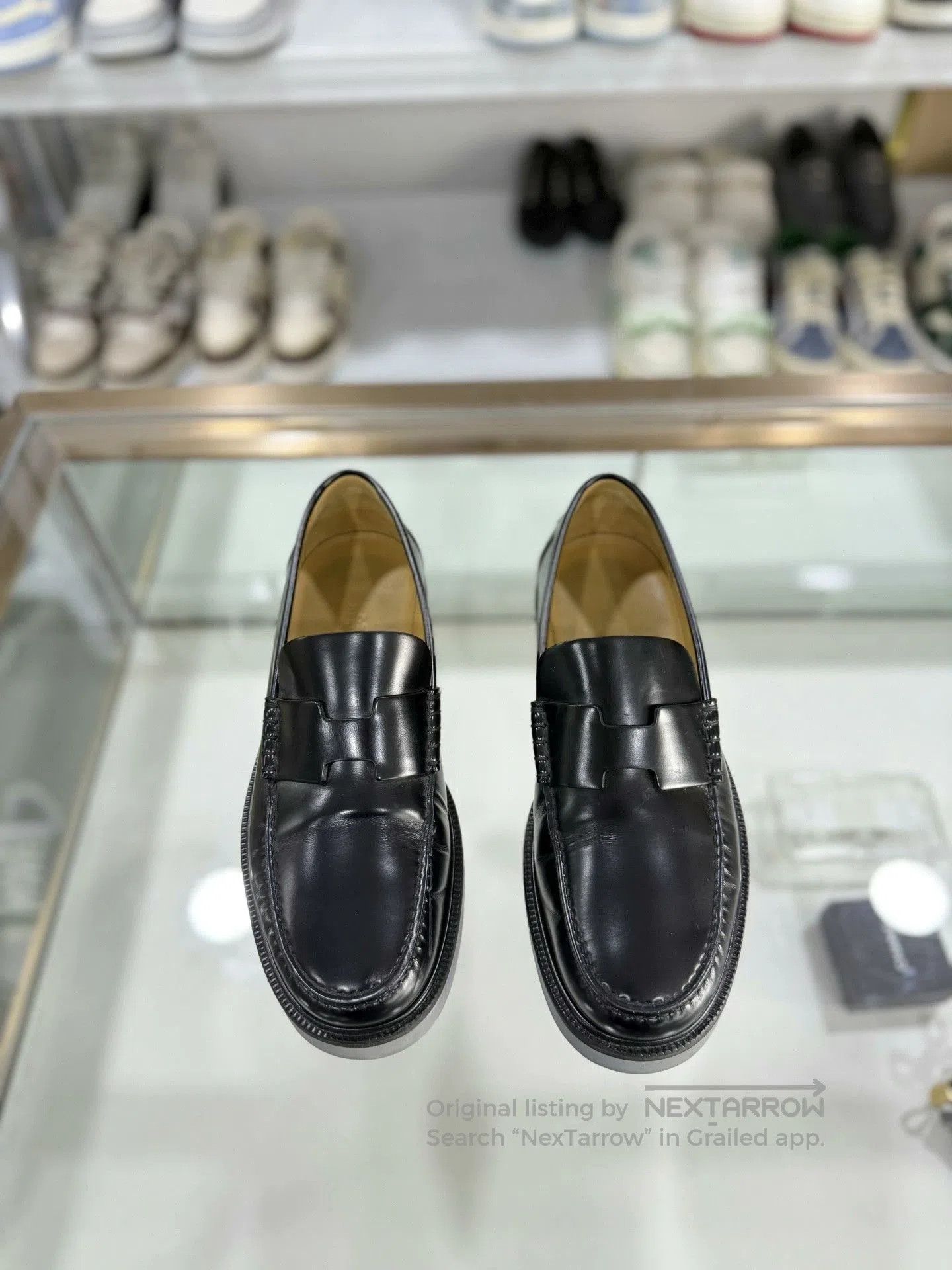 Hermes Hermes Men's Black Platform Loafers Size 40.5. Size US 7.5 / EU 40-41 - 2 Thumbnail