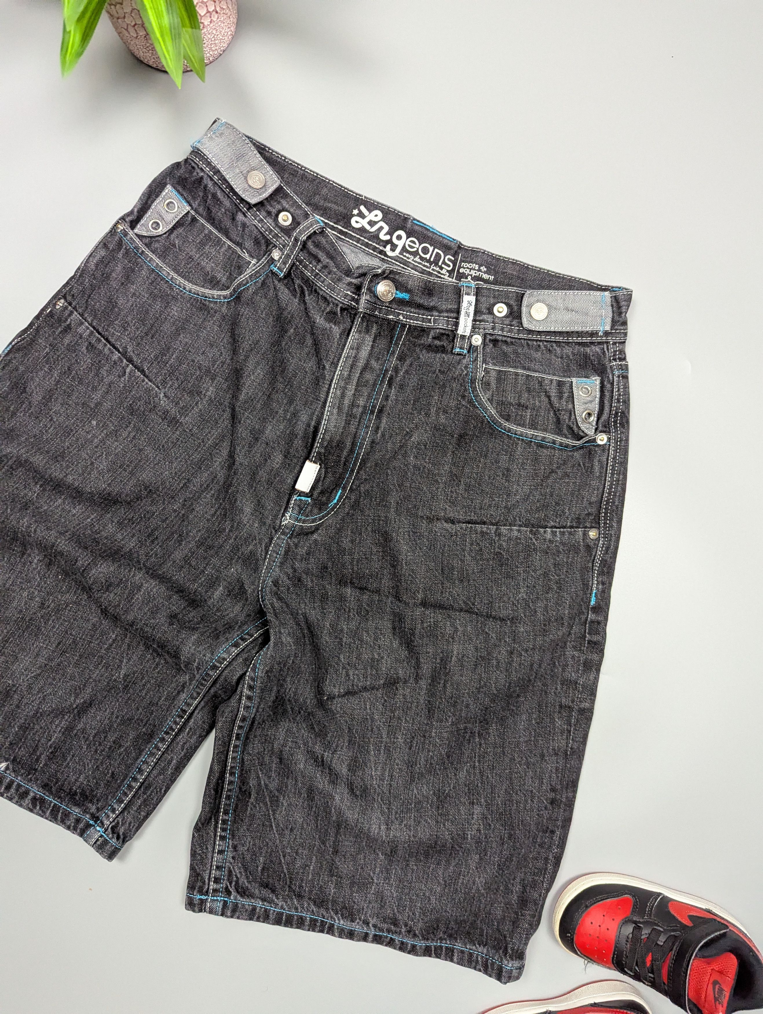 Hysteric Glamour Y2K Distressed Gray Denim Shorts Mens W32 Grunge VTG Style Size US 31 - 9 Thumbnail