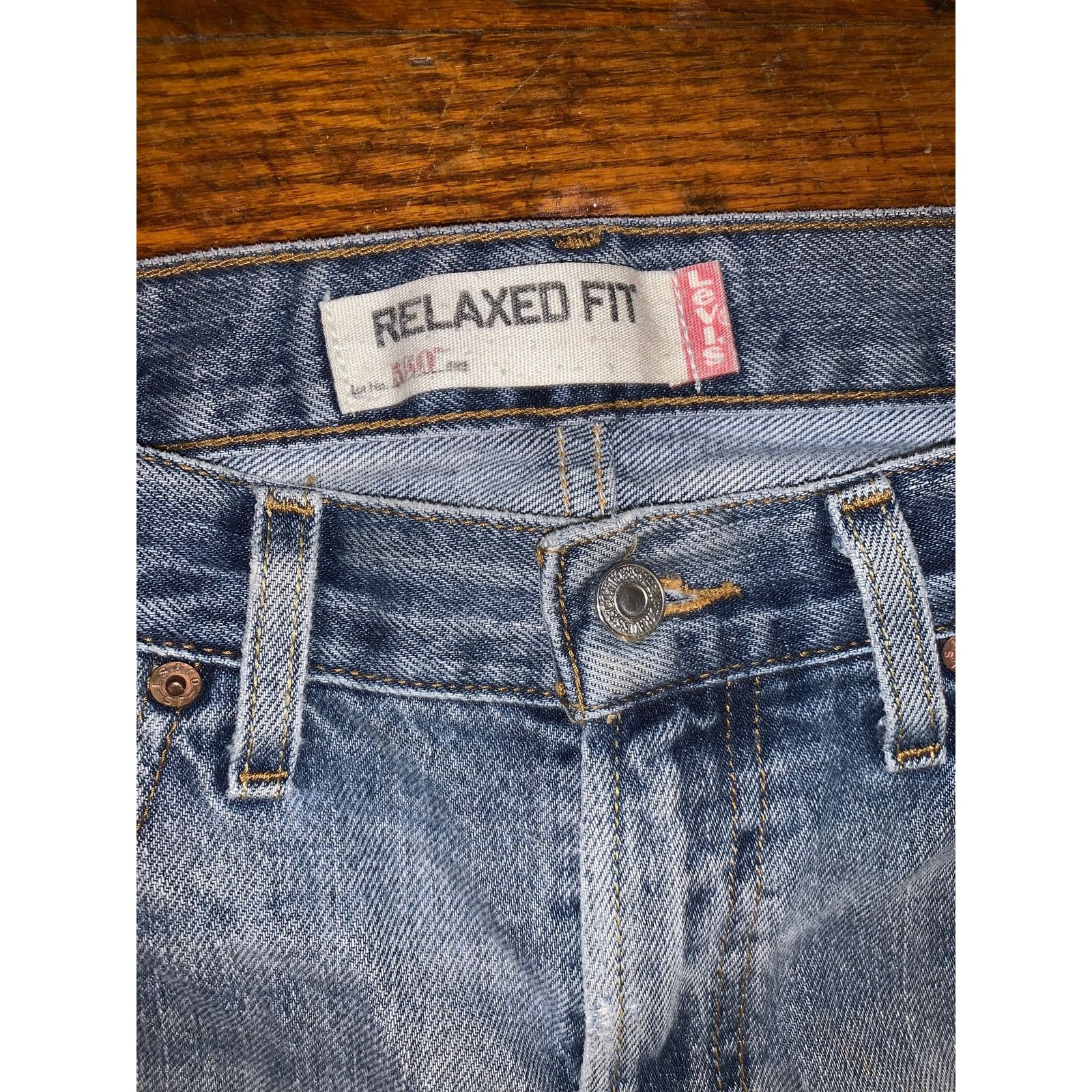 Levi's Levis 505 Jeans 32x29 Relaxed Fit Light Wash Denim Size US 32 / EU 48 - 7 Thumbnail