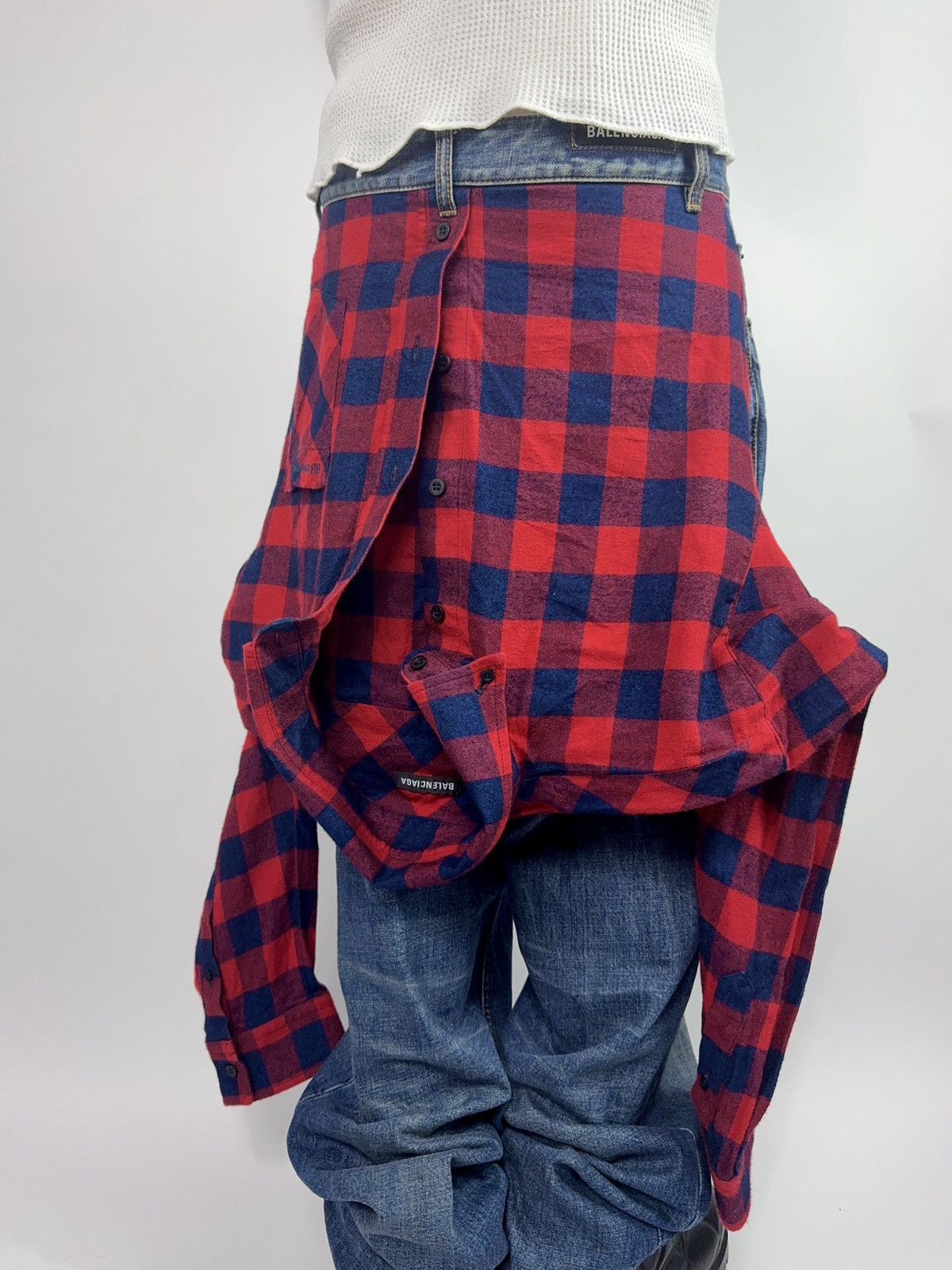 Balenciaga Balenciaga SS21 Hybrid Flannel Denim | Grailed