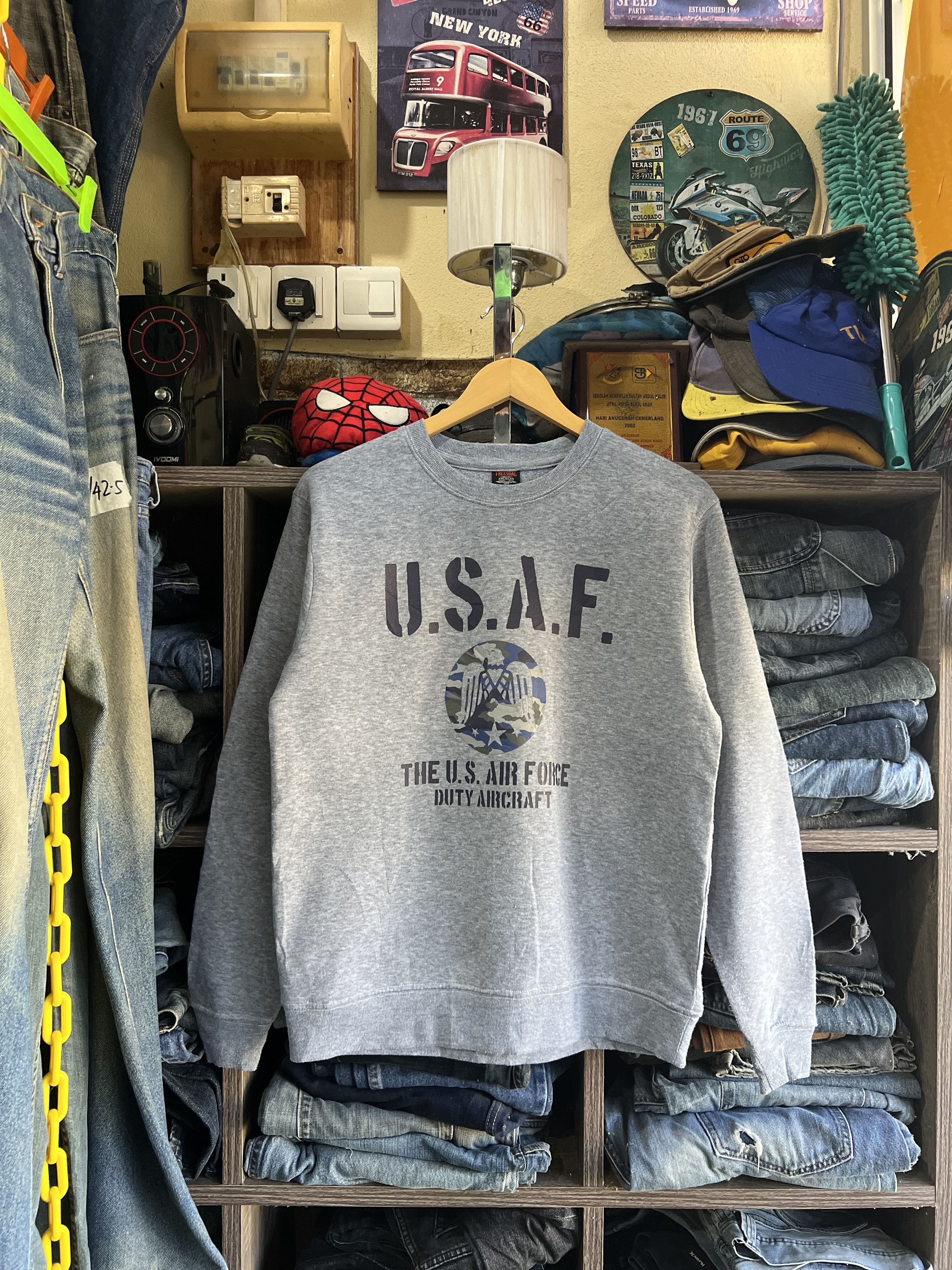 Other 🔥Freesual American Spirit USAF Crewneck Sweatshirt Size US M / EU 48-50 / 2 - 16 Thumbnail