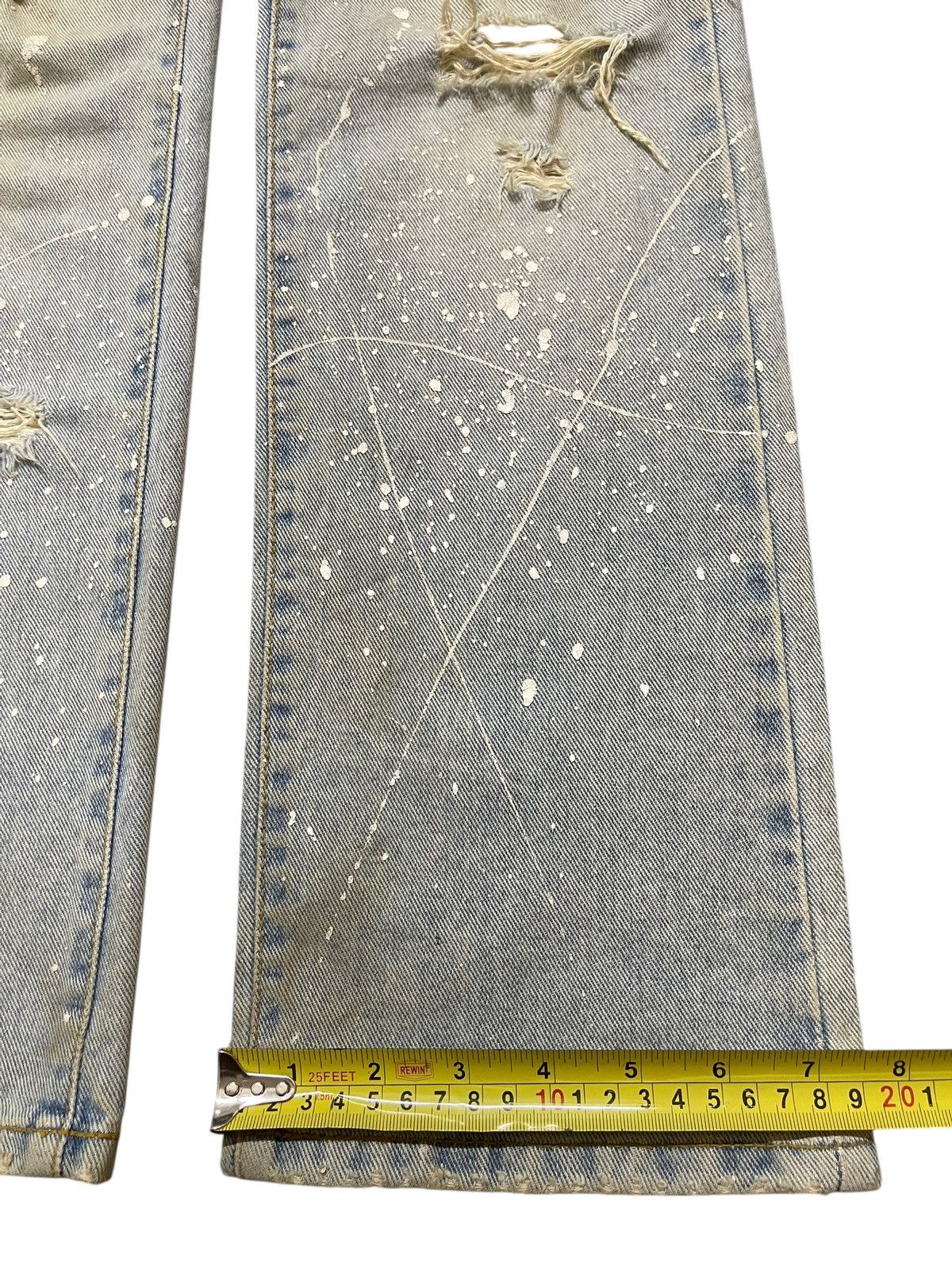 If Six Was Nine Vintage Japanese Brand Faded Distress Paint Splatter Jeans Size US 31 - 16 Thumbnail