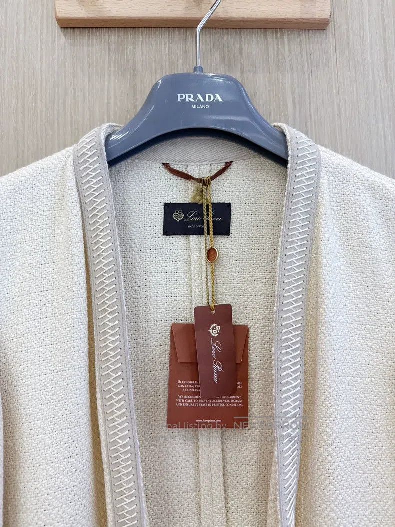 Loro Piana Loro Piana Milky white silk cotton woven jacket Size L / US 10 / IT 46 - 3 Thumbnail