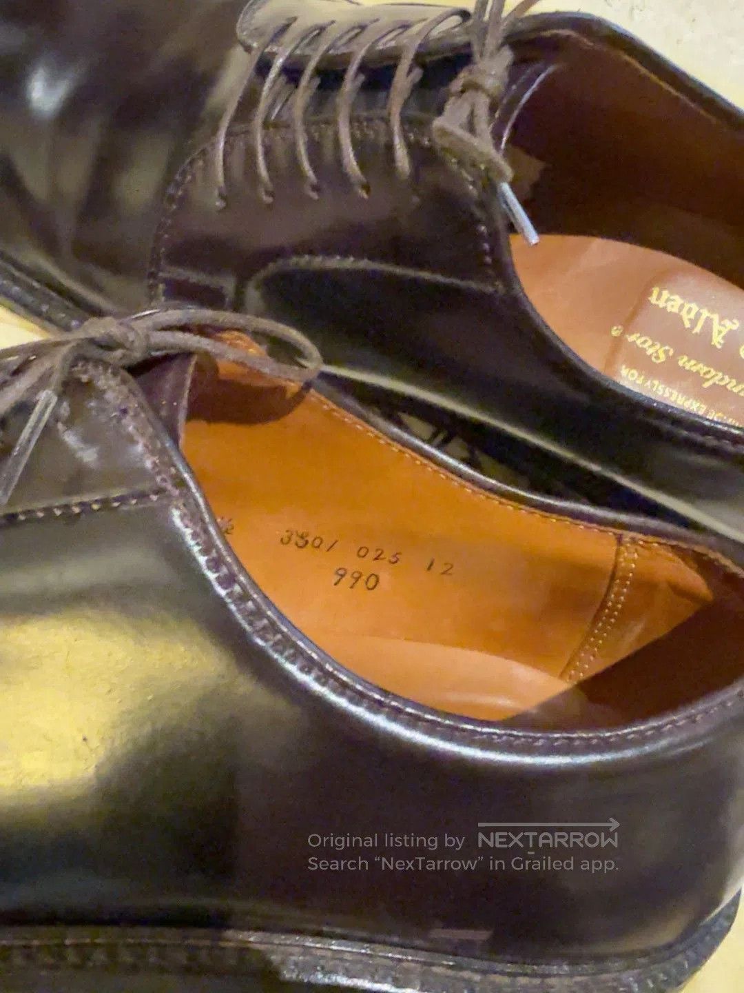 Alden Alden 990 Shell Cordovan Plain Toe Shoes. Size US 10.5 / EU 43-44 - 6 Thumbnail