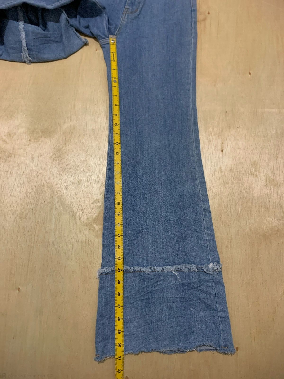 14th Addiction × 20471120 × Japanese Brand Y2k Flare DINT Denim Jeans Bootcut Size 28" / US 6 / IT 42 - 13 Thumbnail