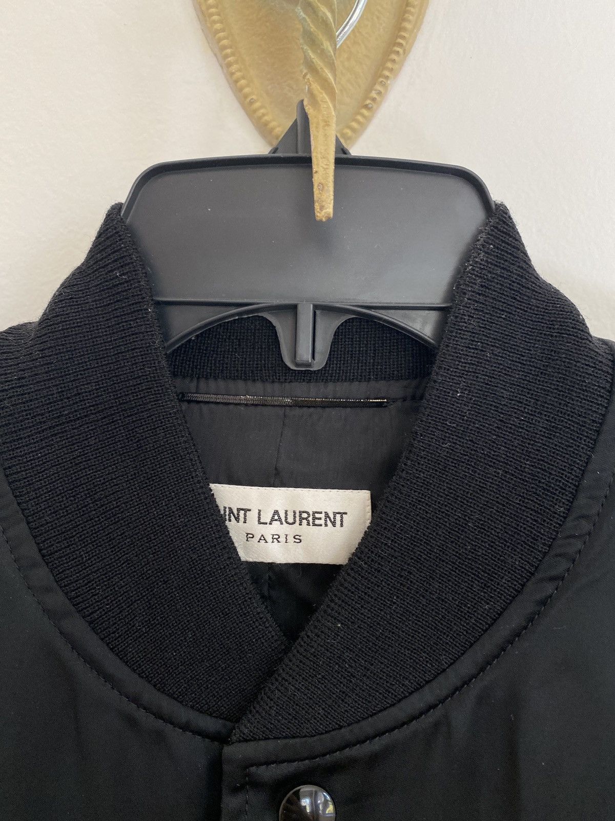 Saint Laurent Paris Hollywood Palladium 2/10/16 Show Black Bomber with Patches Size US S / EU 44-46 / 1 - 4 Thumbnail