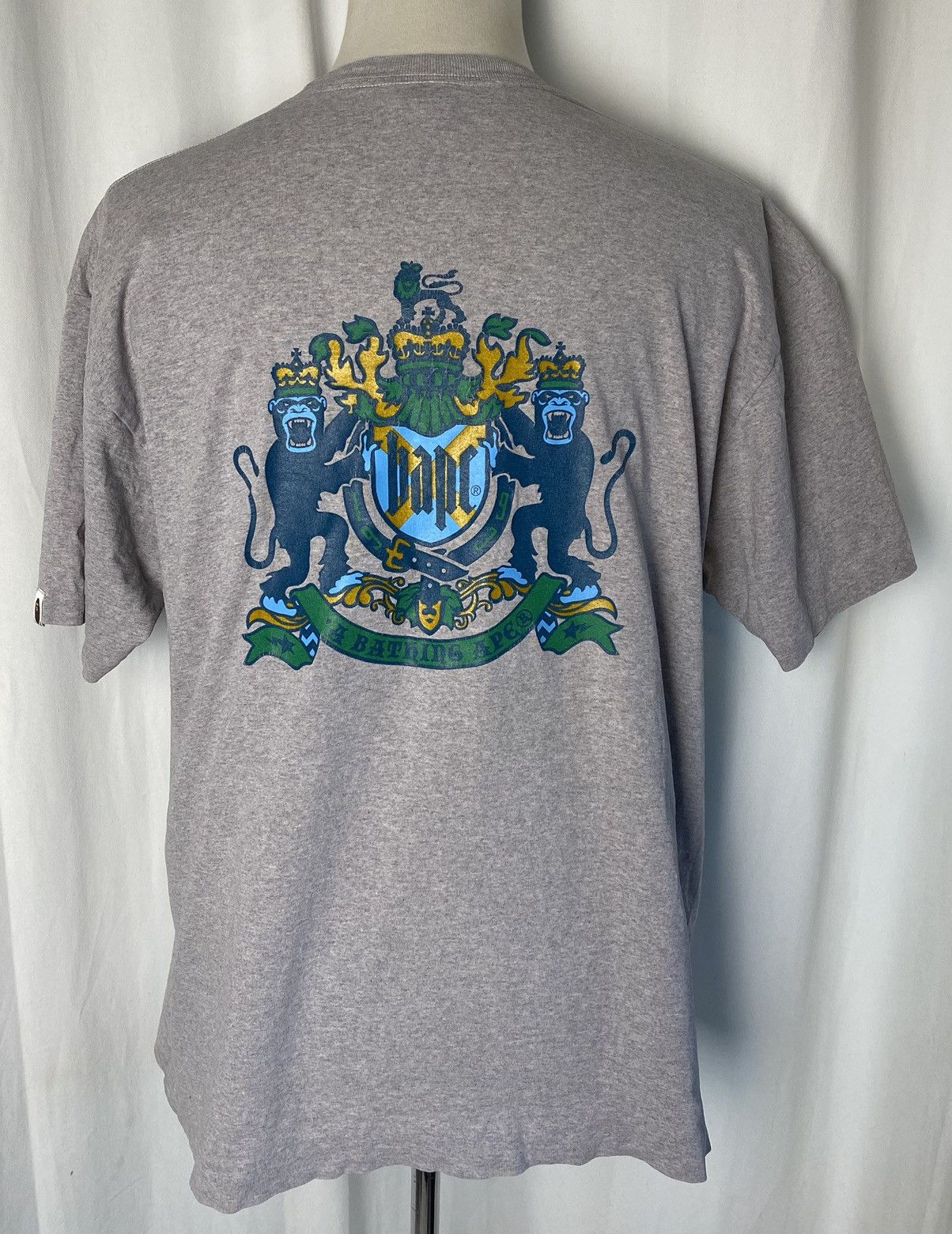 Bape Vintage A Bathing Ape Bape Gray XL Black Gothic Logo Print Size US XL / EU 56 / 4 - 1 Thumbnail