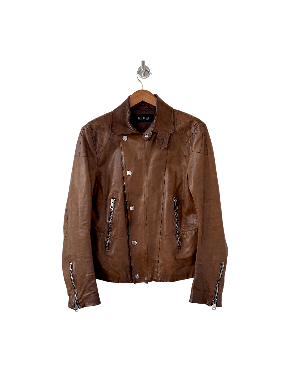 Gucci Gucci Leather Jacket 50 Size US M / EU 48-50 / 2 - 1 Thumbnail