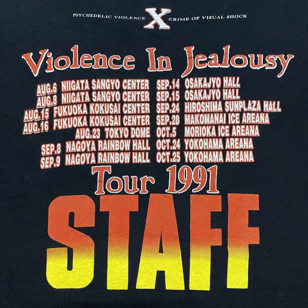 Band Tees Rare‼️🔥Vintage X-Japan Violence In Jealousy Tour Staff TShirt Size US M / EU 48-50 / 2 - 8 Thumbnail