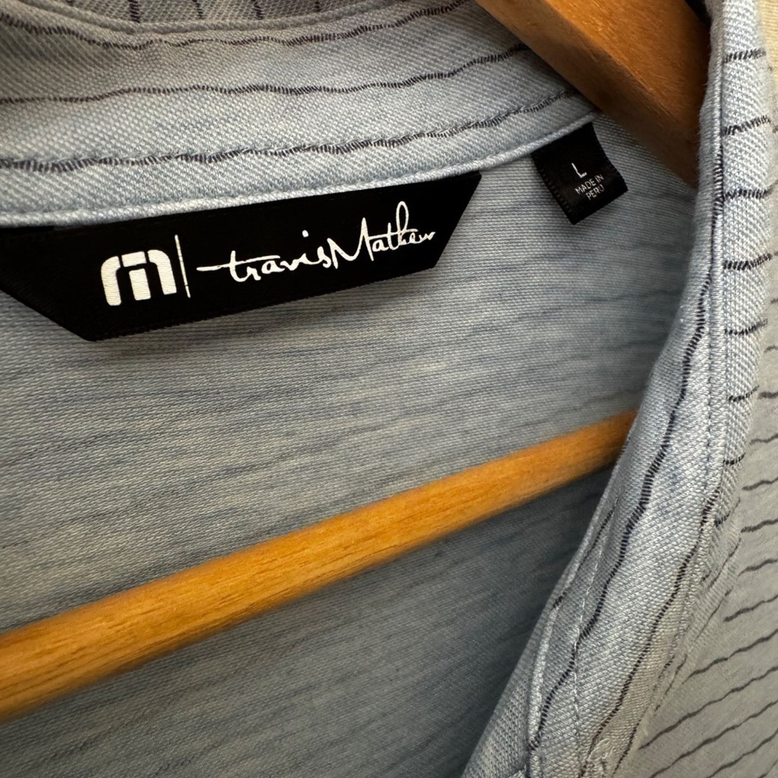 TravisMathew TravisMathew Light Blue Polo Shirt - Men’s Large Golf/Casual Size US L / EU 52-54 / 3 - 5 Thumbnail