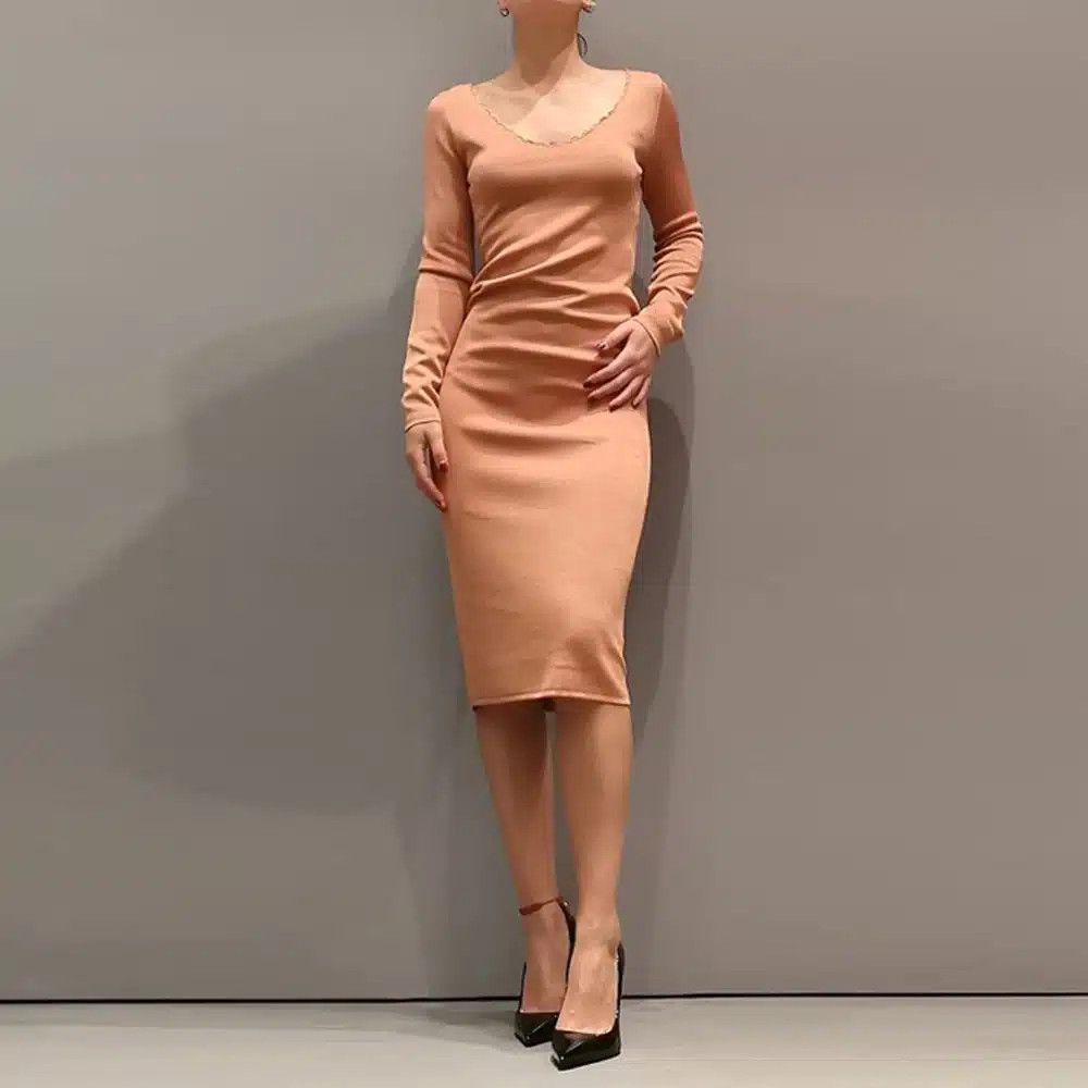 tom ford brown dress Tom Ford High Neck Maxi Dress