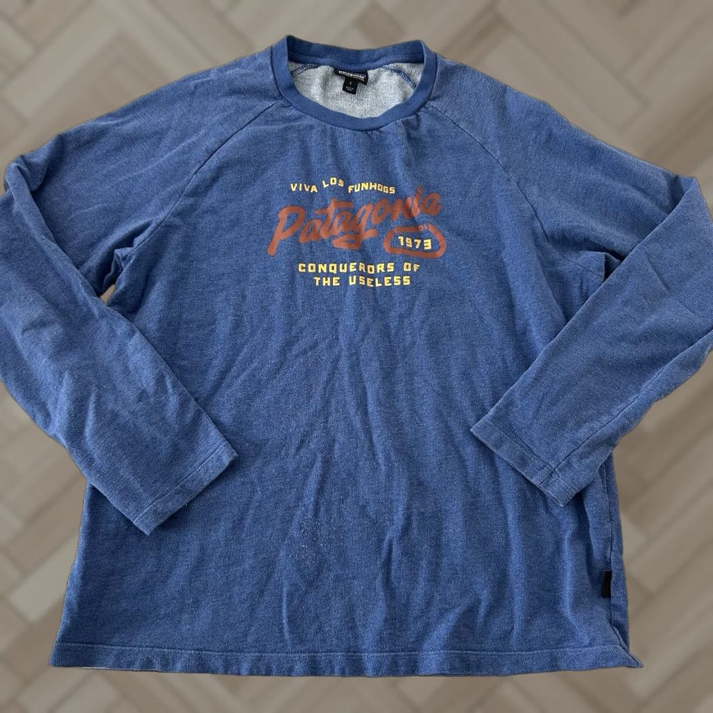 Patagonia Patagonia Long Sleeve T-Shirt Mens Large Blue Viva Los Funhogs Crewneck Shirt Size US L / EU 52-54 / 3 - 1 Thumbnail