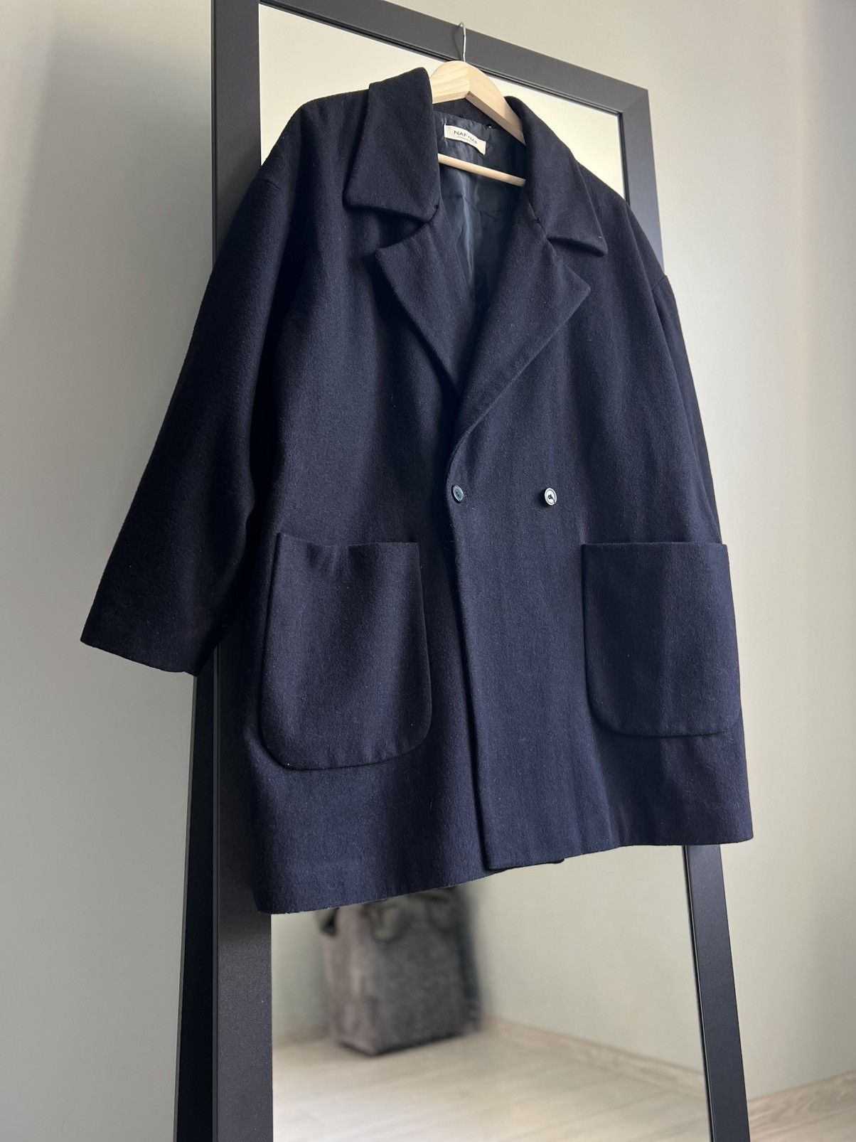 Designer Naf Naf Vintage Lana Wool Coat Size M / US 6-8 / IT 42-44 - 4 Thumbnail