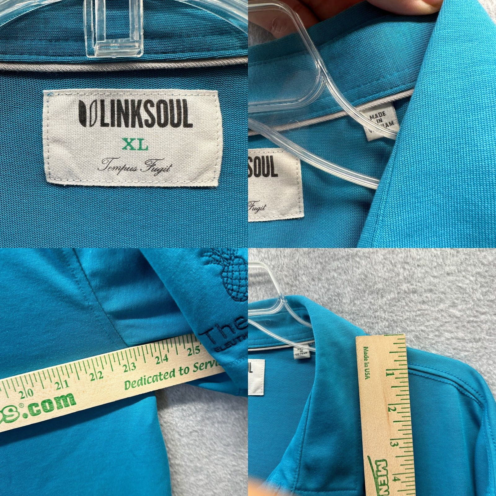 Vintage Linksoul Polo Shirt Adult XL Blue Mens Golf Luxury Cotton Soft Polo Shirt XL Blue Mens Golf Luxury Cotton Soft Size US XL / EU 56 / 4 - 8 Thumbnail