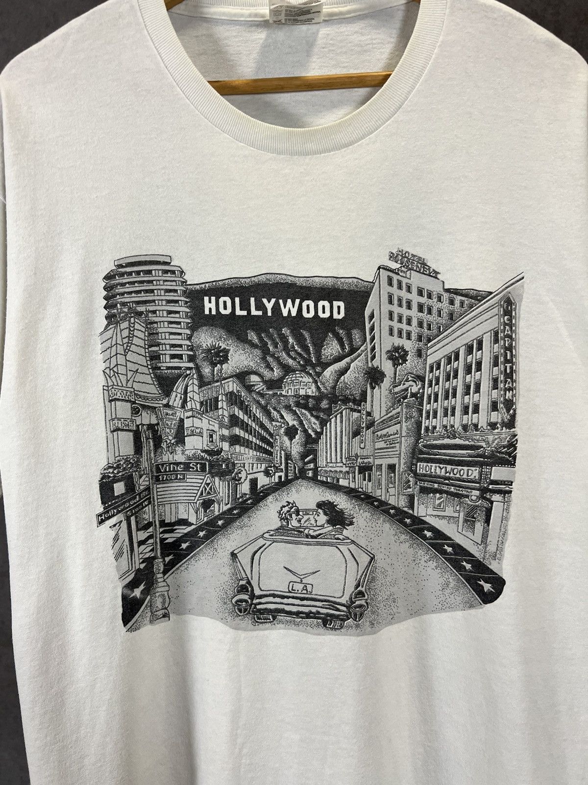 Vintage Hollywood made in USA vintage other tee Size US XL / EU 56 / 4 - 3 Thumbnail