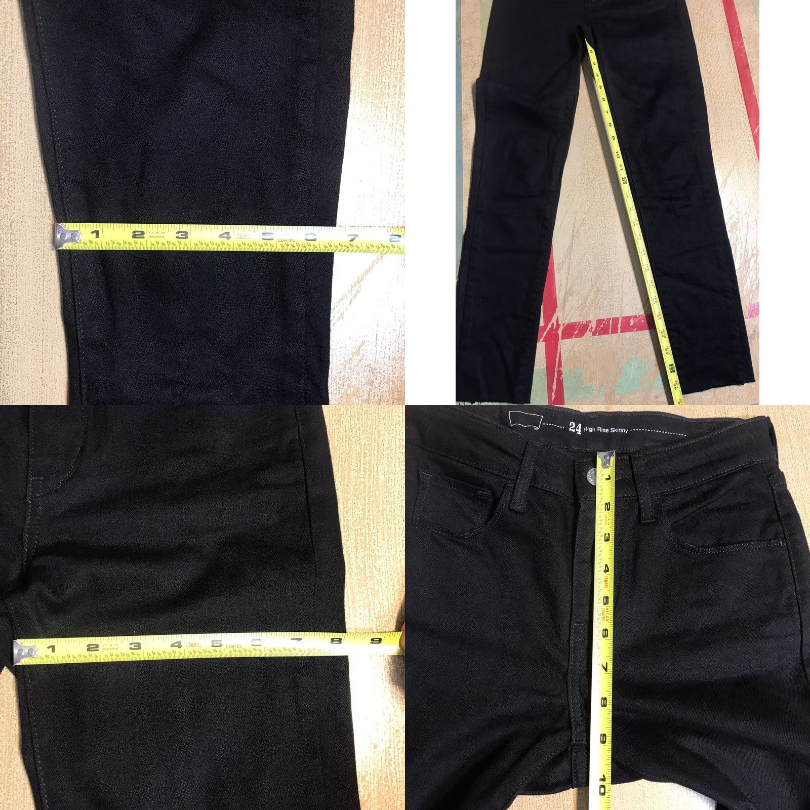 Levi's Levi's Jeans Skinny Black 90s Bohemian College Slim Stretch 5-Pocket Womens Regular 24 x 25.5 Inseam Size 42" / US 20 - 8 Thumbnail
