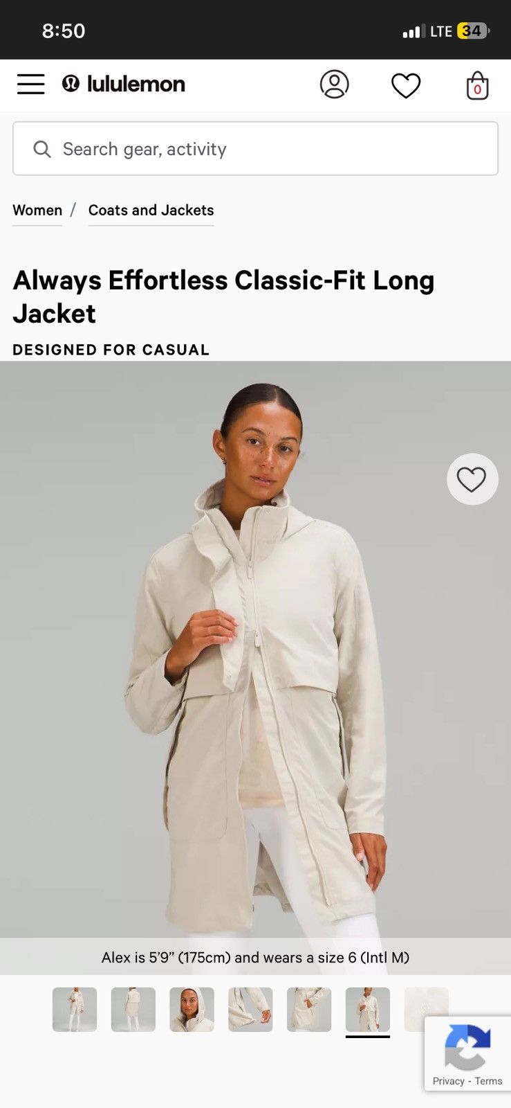 Lululemon Lululemon Always Effortless Classic-Fit Long Jacket Size L / US 10 / IT 46 - 2 Thumbnail